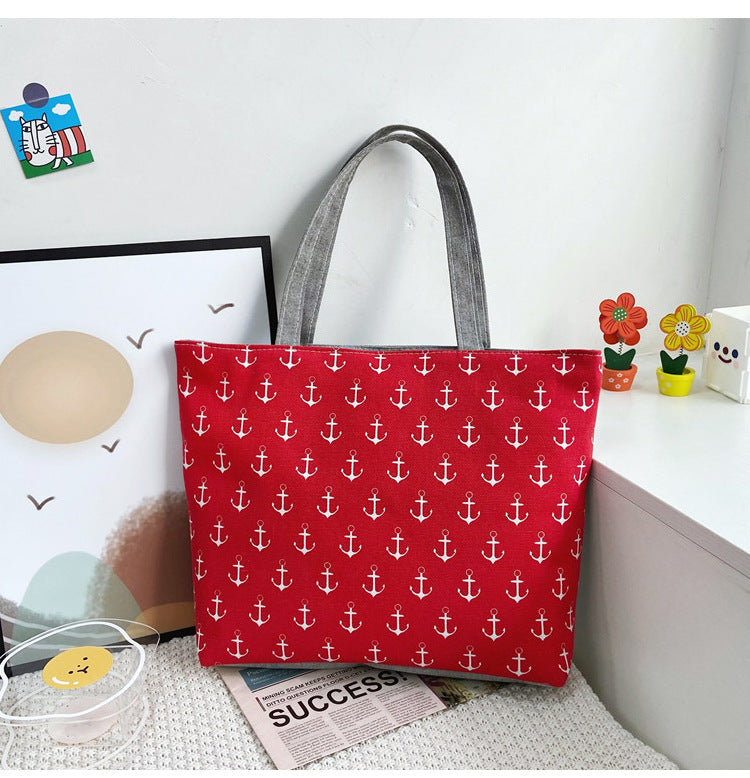 Printed Boat Anchor Tote Sack Bag