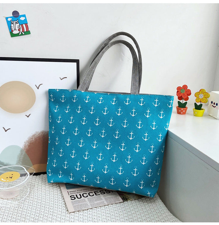 Printed Boat Anchor Tote Sack Bag