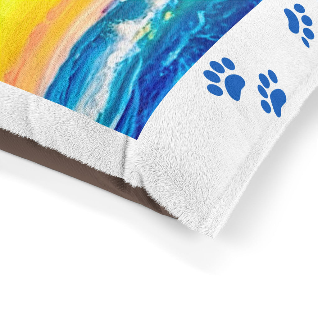 Sailors Stitch Pet Bed - Nautical Dog Cat Pillow, Cozy Pet Furniture for Home, Marine Lovers, Gift for Animal Lovers, Custom Pet Name, Pet accessories