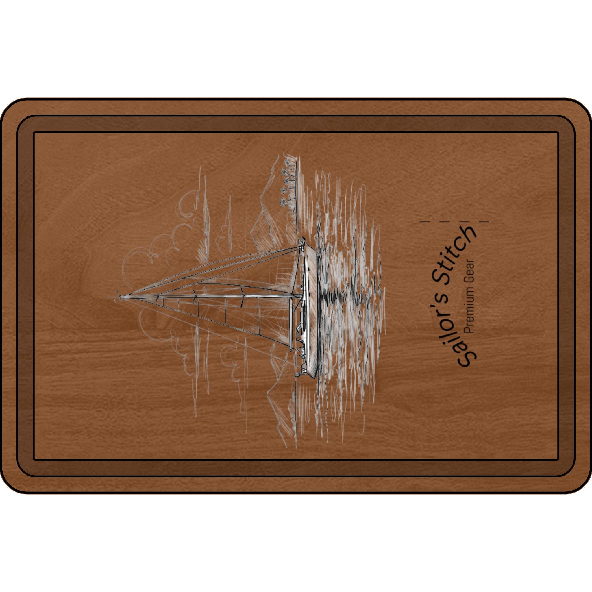 Sailboat Engraved Wooden Cutting Board, Nautical Kitchen Gift, Wedding Present, Housewarming Gift, Cooking Decor, Boat galley accessories