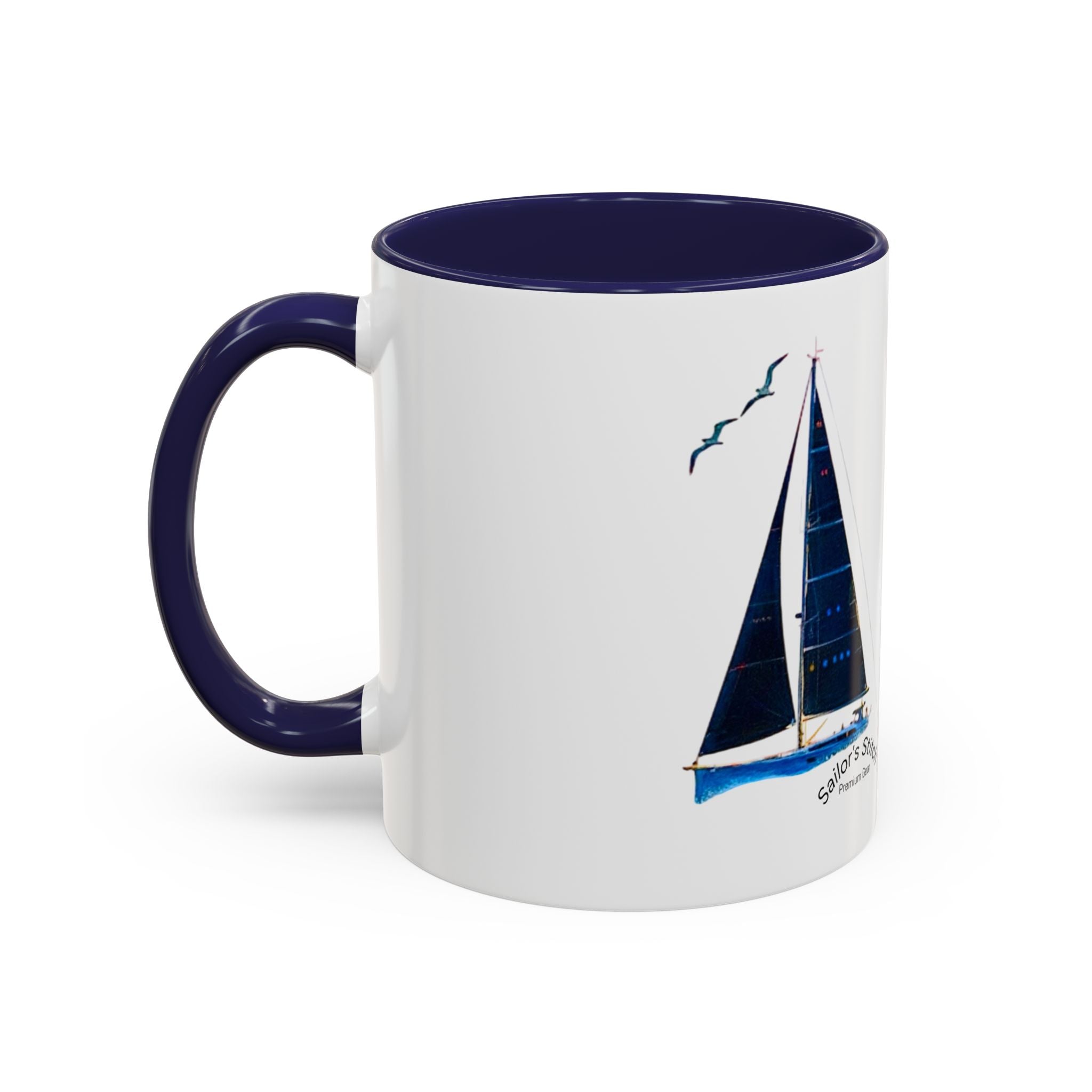 Sailing Yacht Mug, Nautical Coffee Cup, Ocean Lover Gift, Sailboat Tea Mug, Maritime Kitchen Decor, Sailor Mugs, Beach Theme Cup, Galley accessories