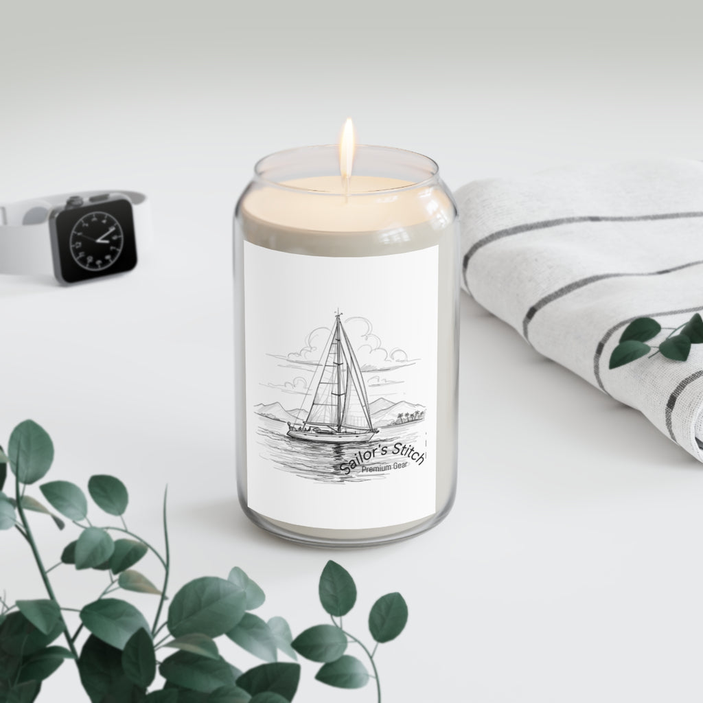 Sailors Stitch Scented Soy Candles, Custom Name, Aromatherapy, Eco-friendly Gifts for Home, Coastal Decor, Tranquil Atmosphere, Saloon accessories