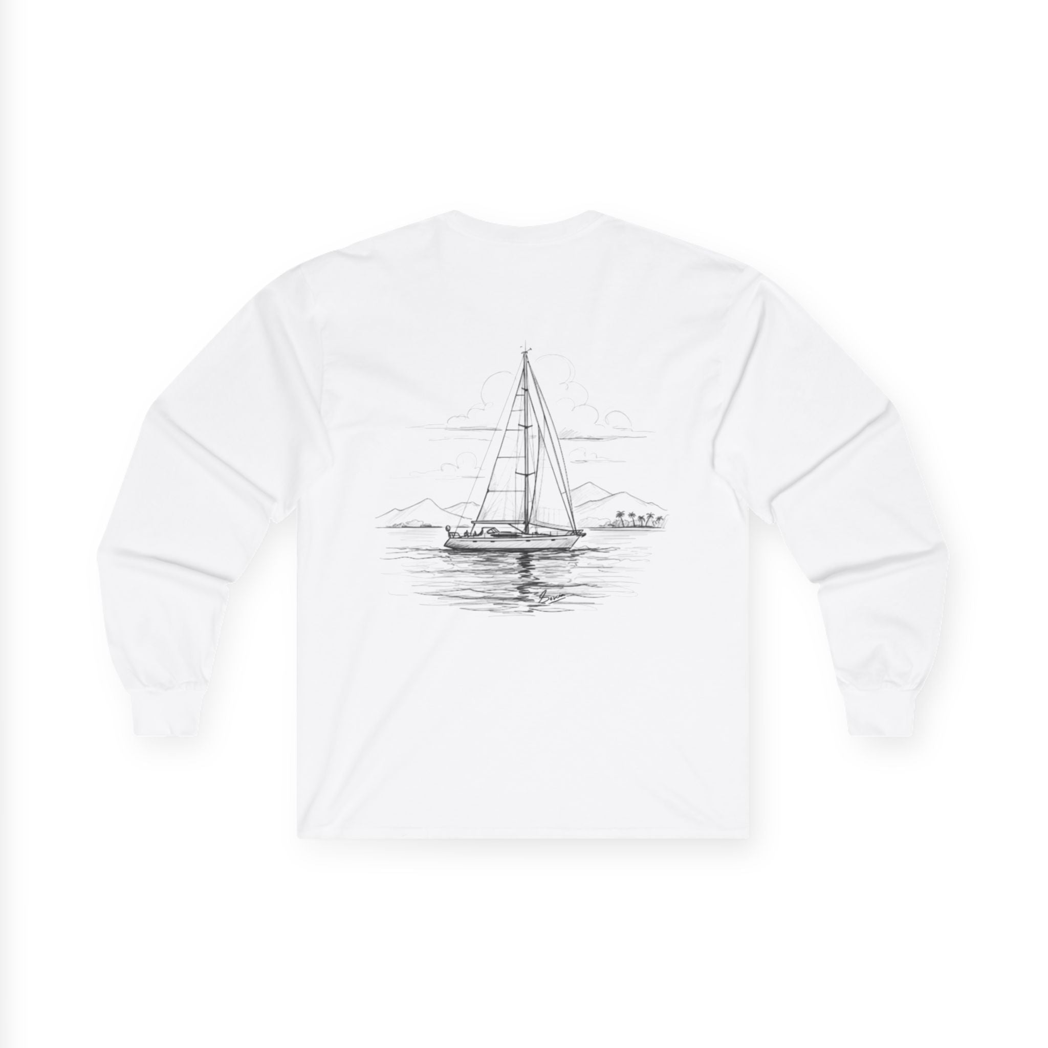 Vintage Feel Eco Sailing Sweatshirt, Yacht Design Vintage Feel Unisex Tee, Boat wear,  Sailing apparel,  Name customisation option, Ocean Lover Long Sleeve Shirt, Boat Captain Clothing, Sailboat Jumper, Maritime Top