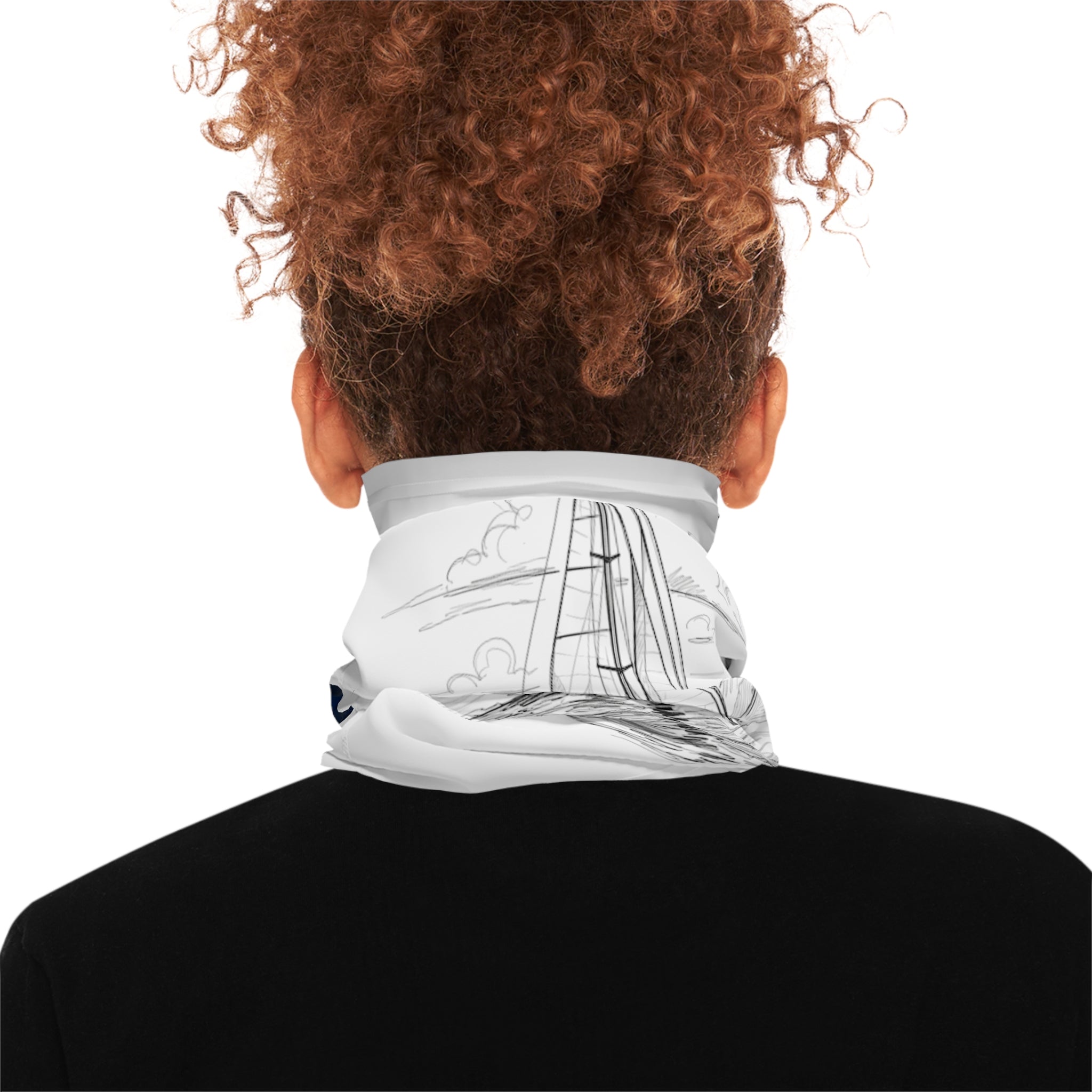 Accessory Sailors Stitch Snood -  Stylish Sailing Scarf, Custom Name Option, Fashion Neck Warmer, Beach and Water Sports Gear, Summer Accessories