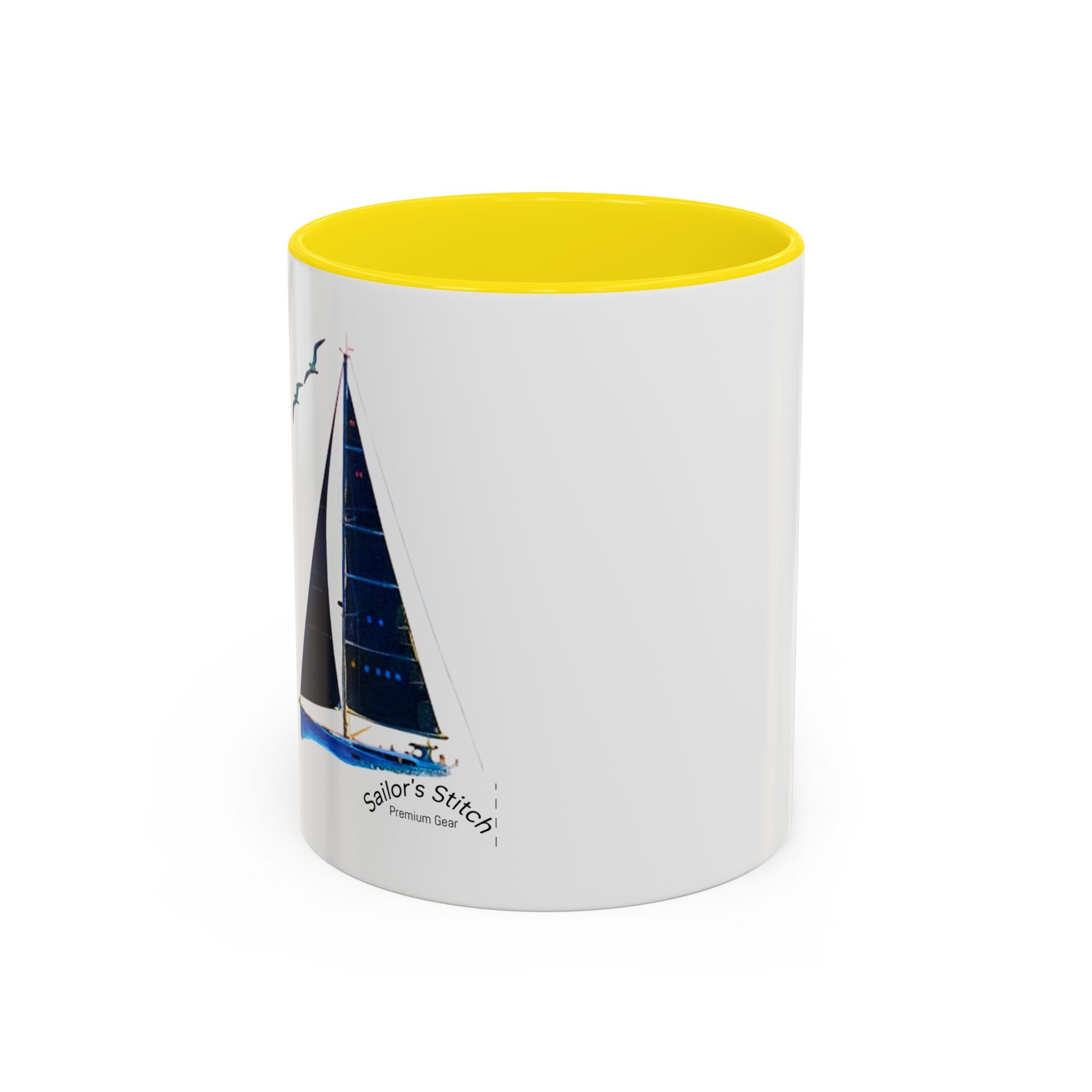 Sailing Yacht Mug, Nautical Coffee Cup, Ocean Lover Gift, Sailboat Tea Mug, Maritime Kitchen Decor, Sailor Mugs, Beach Theme Cup, Galley accessories