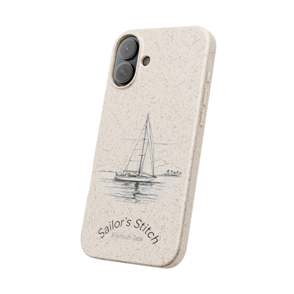 Eco-Friendly Sailboat Phone Case | Biodegradable Case, Ocean Lover Gift, Sustainable Accessories, Nature-Inspired Phone Cover