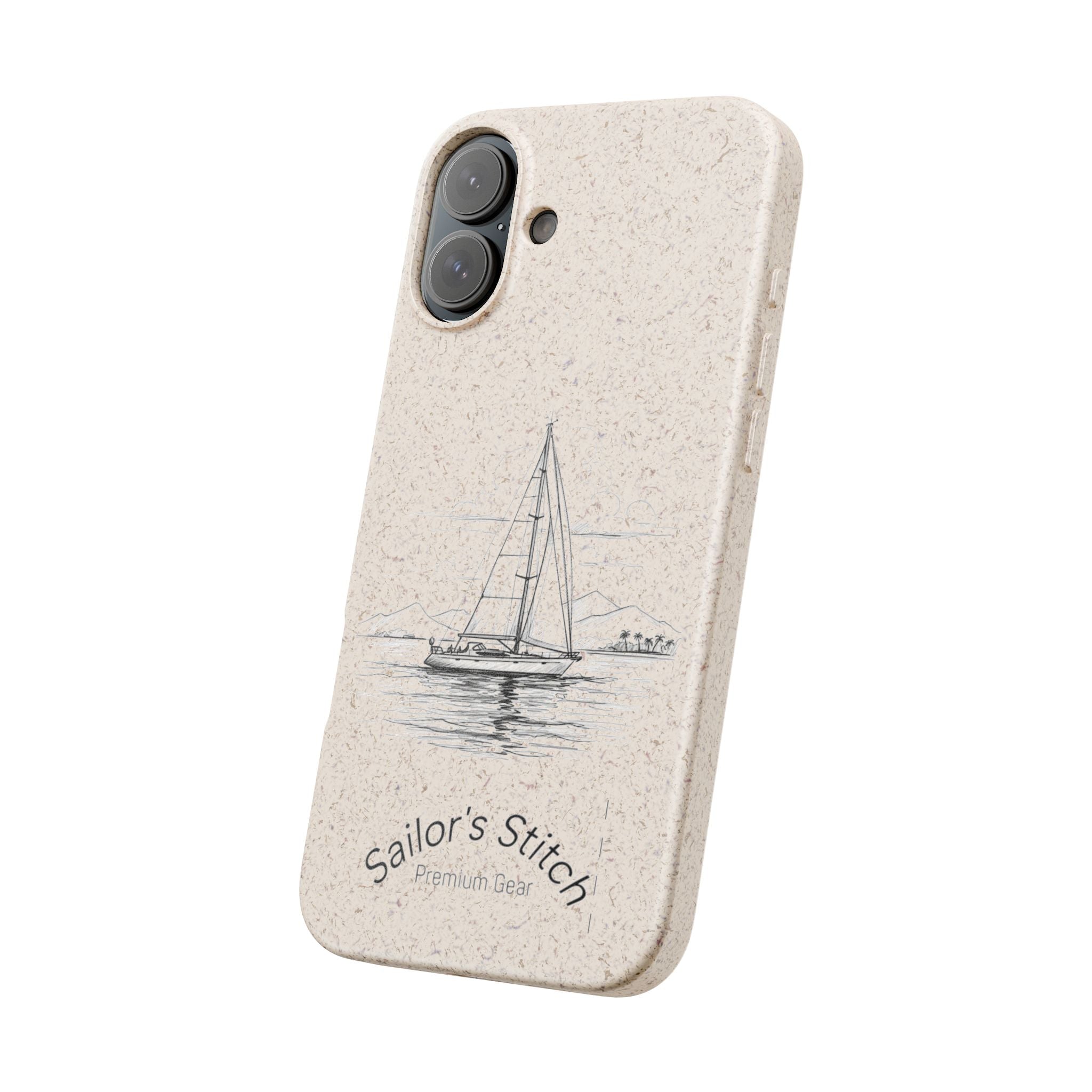 Eco-Friendly Sailboat Phone Case | Biodegradable Case, Ocean Lover Gift, Sustainable Accessories, Nature-Inspired Phone Cover