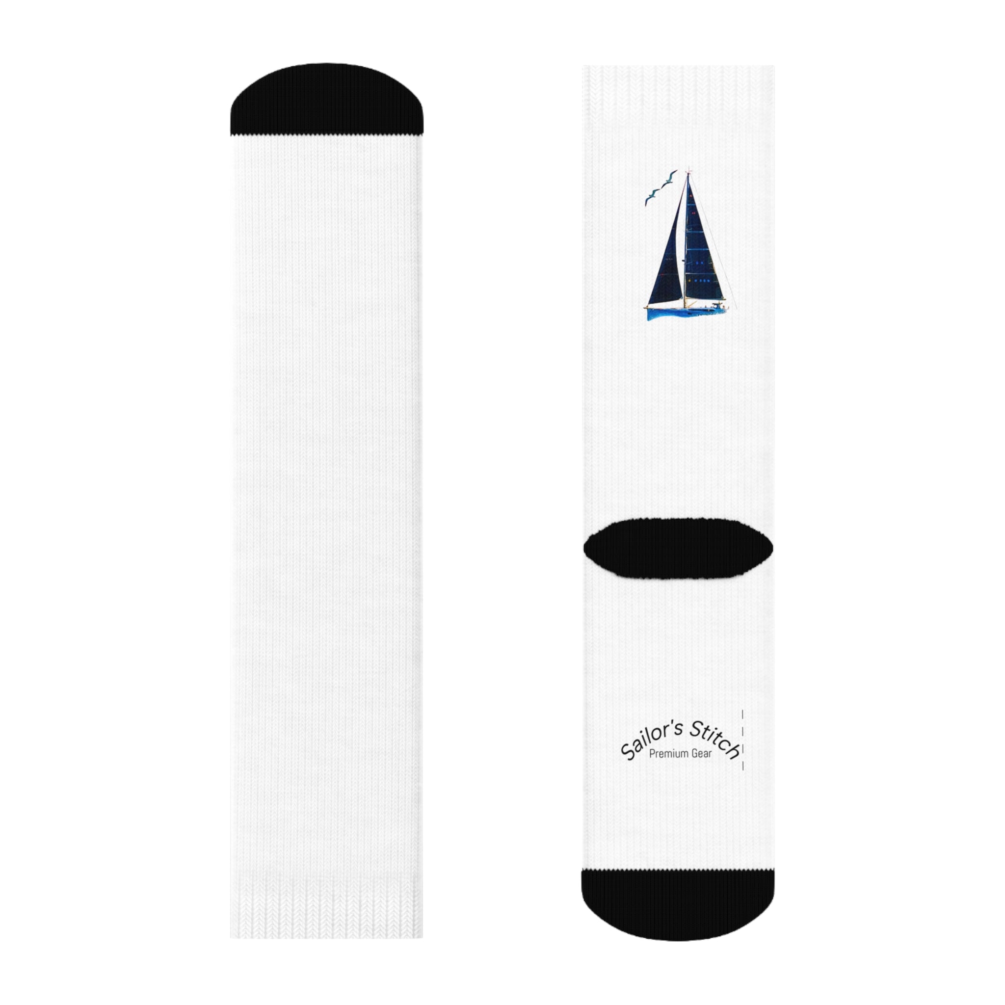 Cushioned Sailing Socks - choice of lengths crew, 3/4 or ankle socks, Nautical Gift, Cozy Footwear, Casual Wear, Sailing Lover Accessories, Unique Socks