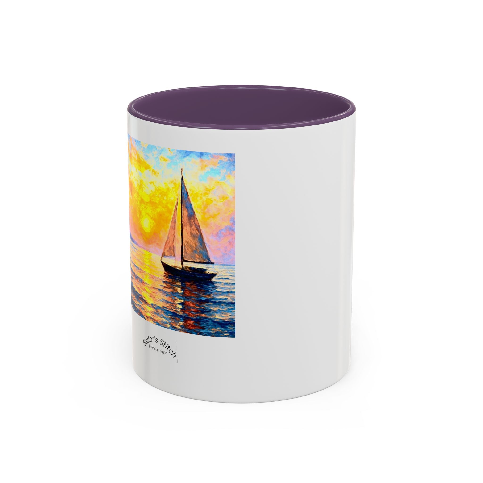 Sailing Sunset Coffee Mug, Nautical Tea Cup, Ocean Lover Gift, Boat Captain Kitchen Decor, Sailboat Ceramic Mug, Nautical Gift, Galley accessories
