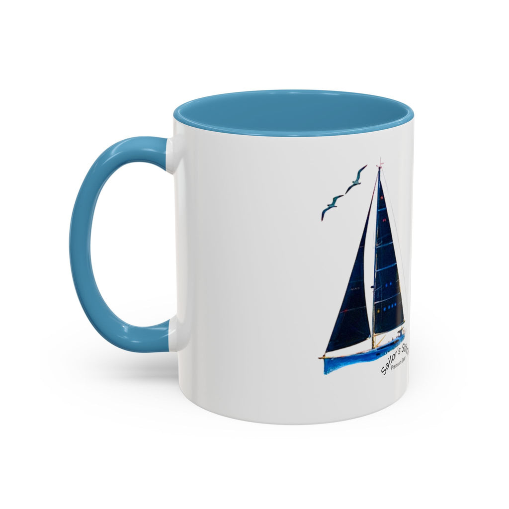 Sailing Yacht Mug, Nautical Coffee Cup, Ocean Lover Gift, Sailboat Tea Mug, Maritime Kitchen Decor, Sailor Mugs, Beach Theme Cup
