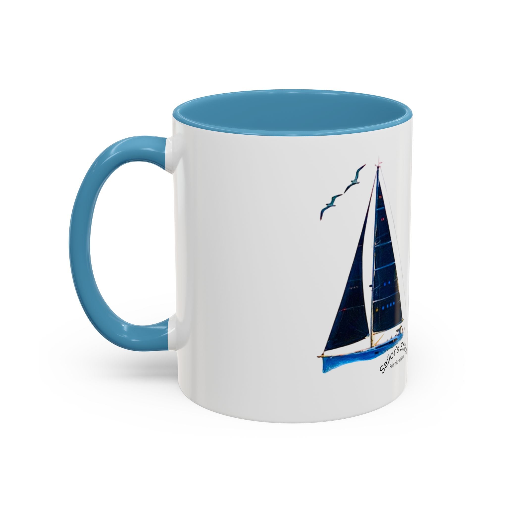 Sailing Yacht Mug, Nautical Coffee Cup, Ocean Lover Gift, Sailboat Tea Mug, Maritime Kitchen Decor, Sailor Mugs, Beach Theme Cup