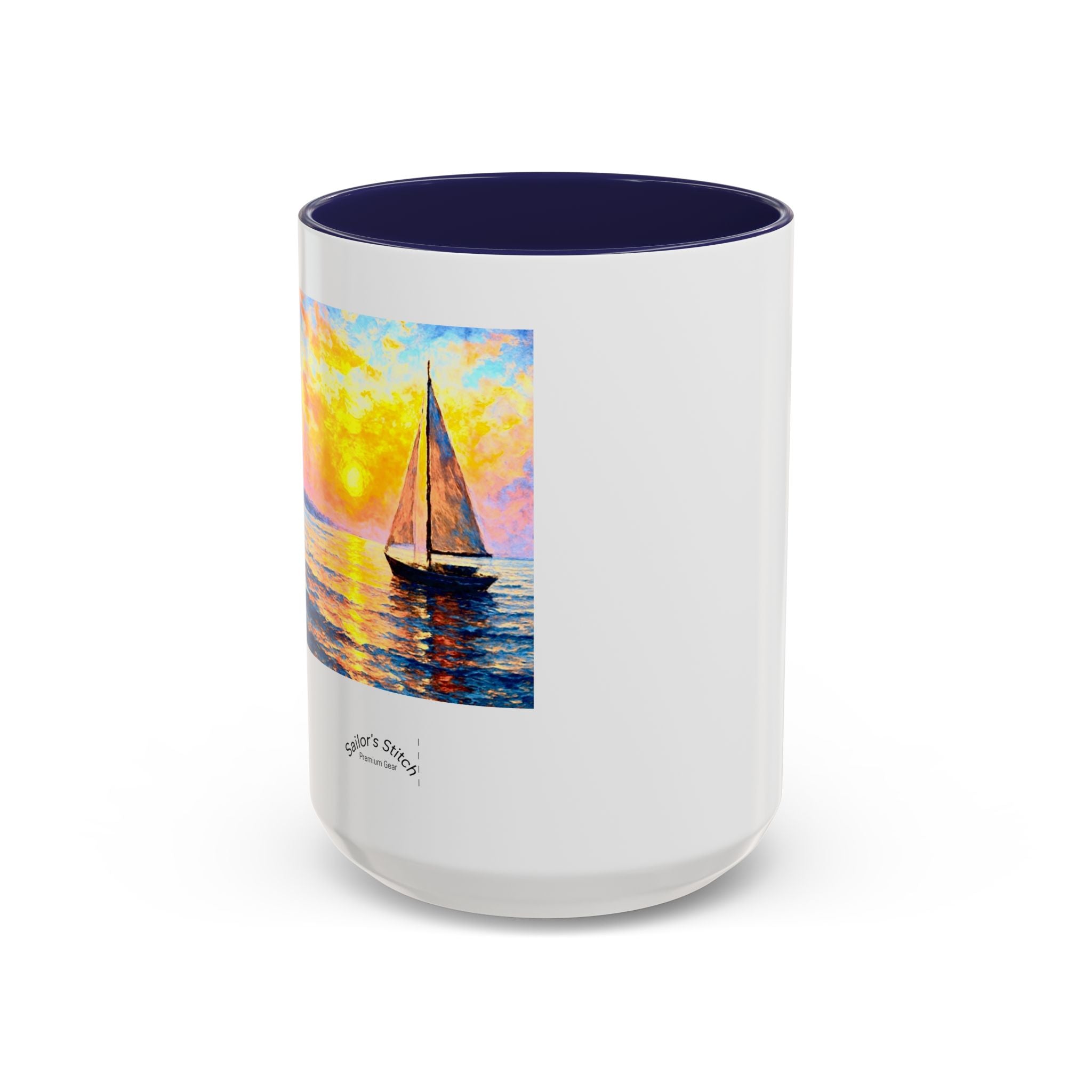Sailing Sunset Coffee Mug, Nautical Tea Cup, Ocean Lover Gift, Boat Captain Kitchen Decor, Sailboat Ceramic Mug, Nautical Gift, Galley accessories