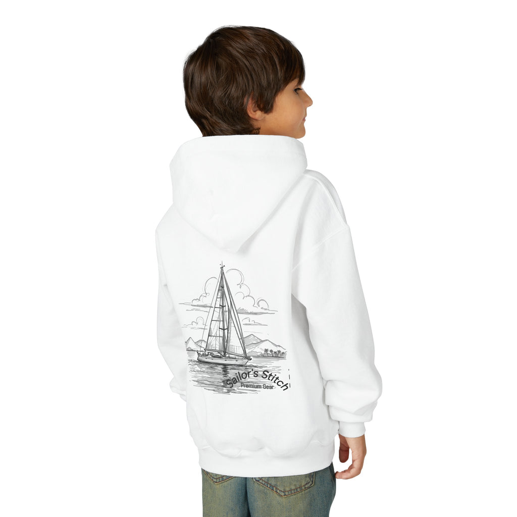 Junior Sailing Heavy Blend Hoodie - Nautical Sweatshirt for Ocean Lovers, Sailors, Youth Sea Enthusiasts - Boat Adventure Jumper, Maritime Pullover, Kids nautical apparel