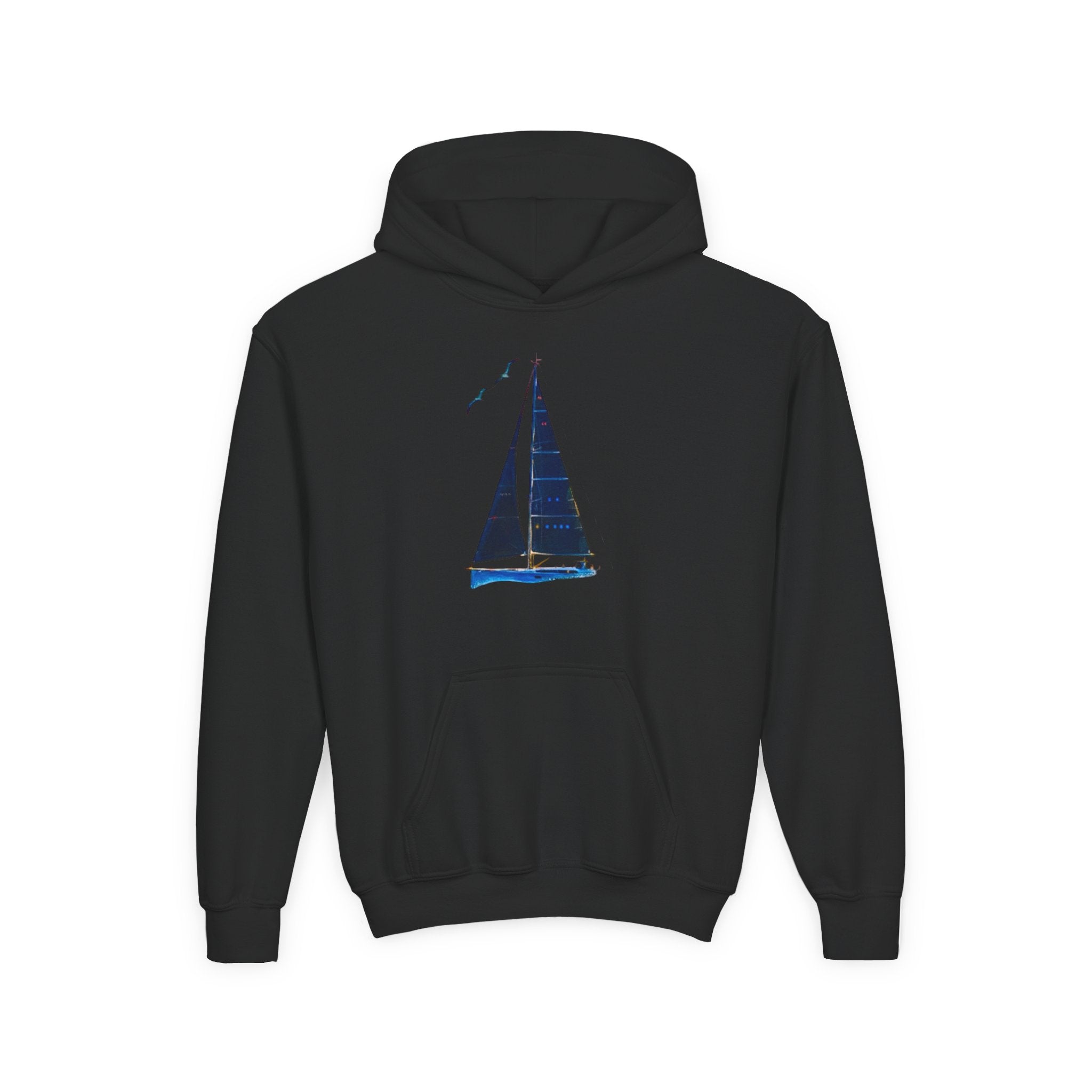 Yacht Wave Heavy Blend Hoodie - Nautical Sweatshirt for Ocean Lovers, Custom name option, Sailors, Sea Enthusiasts - Boat apparel, Jumper, Maritime Pullover,