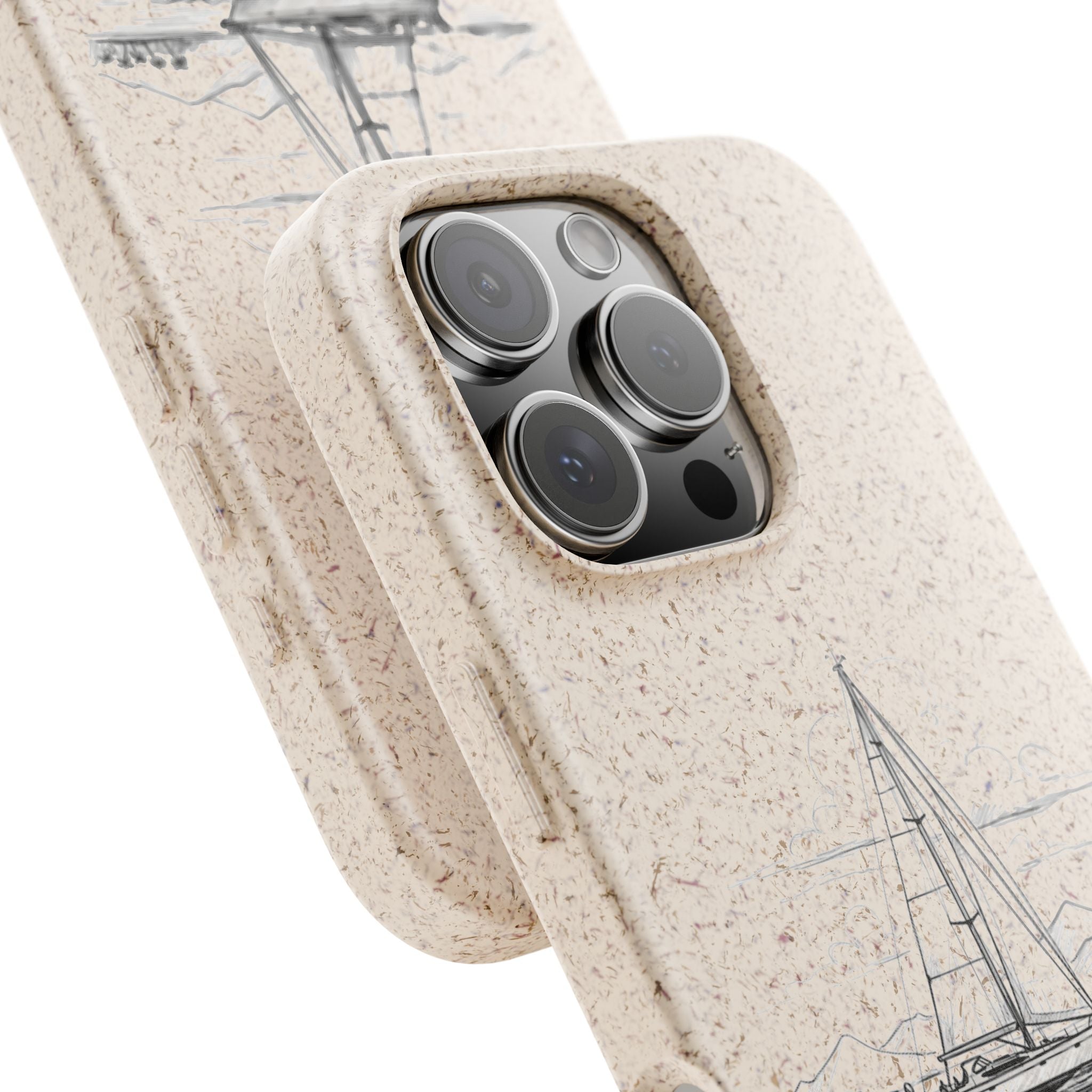 Eco-Friendly Sailboat Phone Case | Biodegradable Case, Ocean Lover Gift, Sustainable Accessories, Nature-Inspired Phone Cover