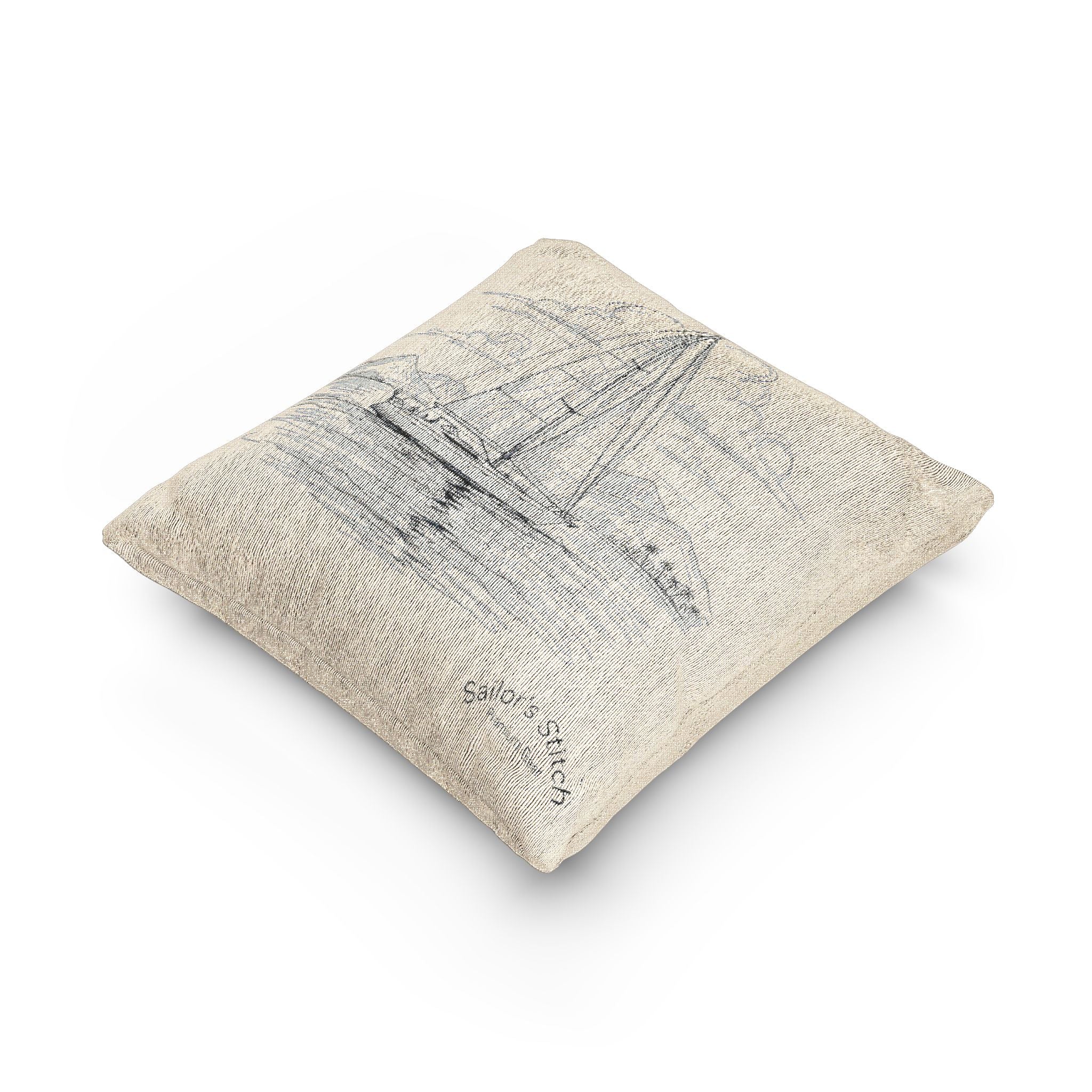 Woven Yacht Design Pillow, Custom name option, Nautical Yacht Cushion, Ocean Sailor Decorative Throw, Coastal Ship Boat Lover Gift, Maritime Home Accent, Sea Adventure, Saloon & Cabin accessories