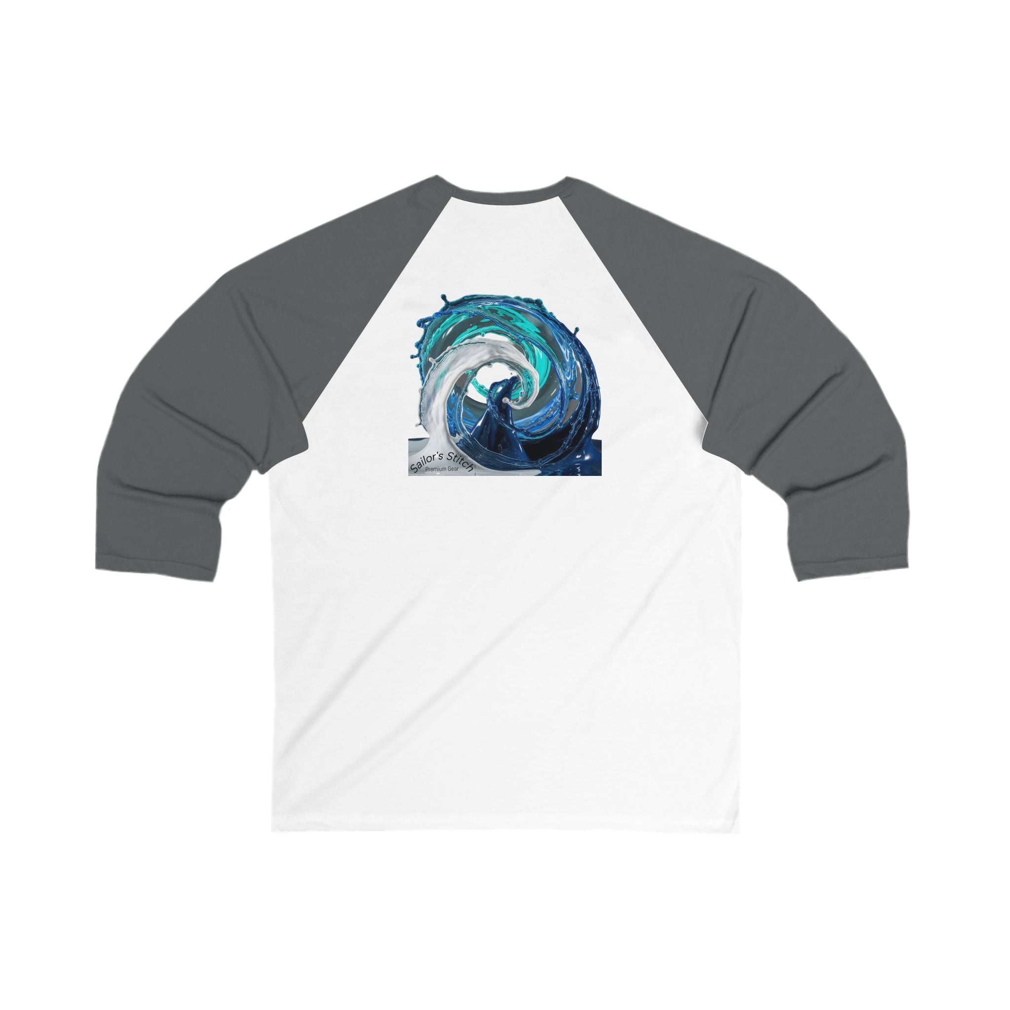 ‘Skipper’ Shirt Nautical Wave Unisex Apparel 3/4 Sleeve Tee, Sailing Vibes, Gift for Sailors, Custom Crew Wear, Boat Wear, Ocean Wear, Nautical Gift