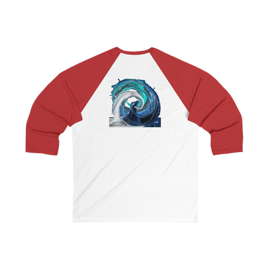 ‘Skipper’ Shirt Nautical Wave Unisex Apparel 3/4 Sleeve Tee, Sailing Vibes, Gift for Sailors, Custom Crew Wear, Boat Wear, Ocean Wear, Nautical Gift