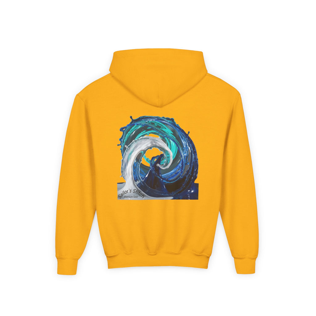 Yacht Wave Heavy Blend Hoodie - Nautical Sweatshirt for Ocean Lovers, Custom name option, Sailors, Sea Enthusiasts - Boat apparel, Jumper, Maritime Pullover,