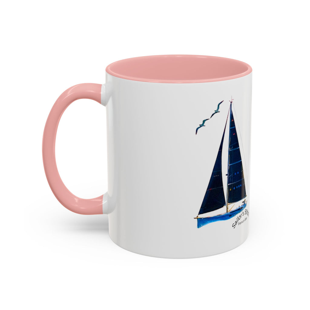 Sailing Yacht Mug, Nautical Coffee Cup, Ocean Lover Gift, Sailboat Tea Mug, Maritime Kitchen Decor, Sailor Mugs, Beach Theme Cup, Galley accessories