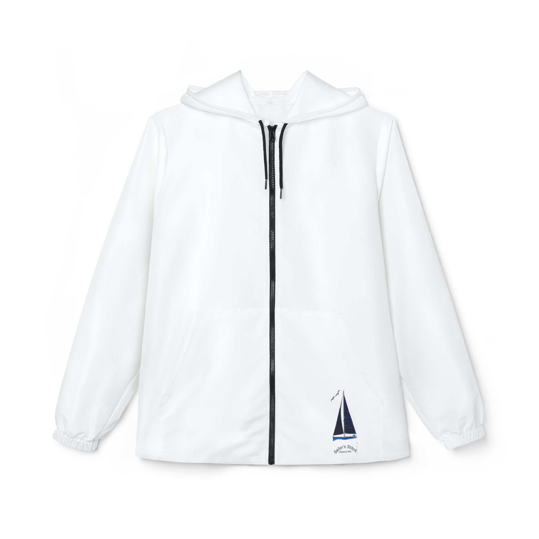 Sailors White Windbreaker Jacket, Nautical Outerwear, Lightweight Coat, Sailboat Apparel, Boating Gear