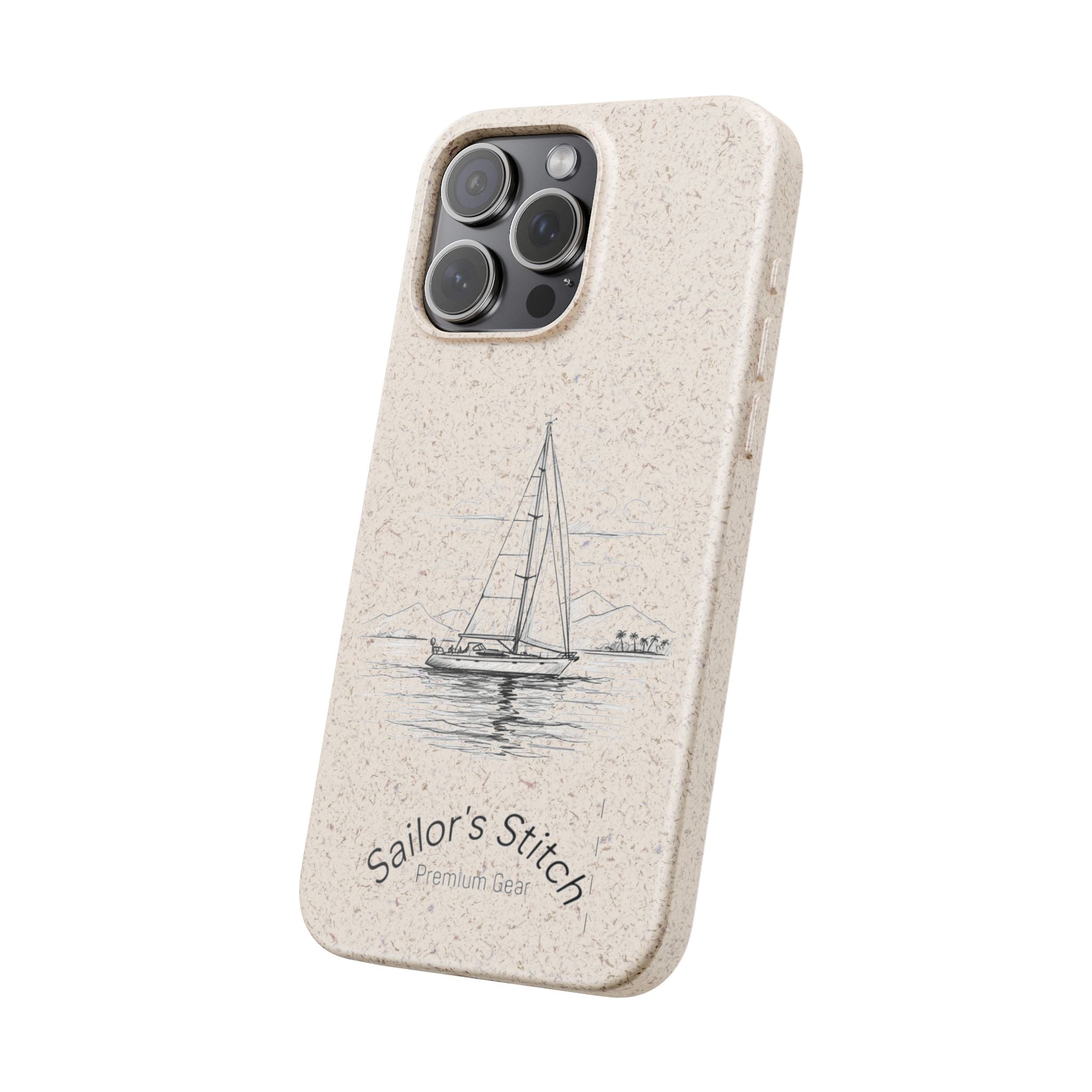 Eco-Friendly Sailboat Phone Case | Biodegradable Case, Ocean Lover Gift, Sustainable Accessories, Nature-Inspired Phone Cover