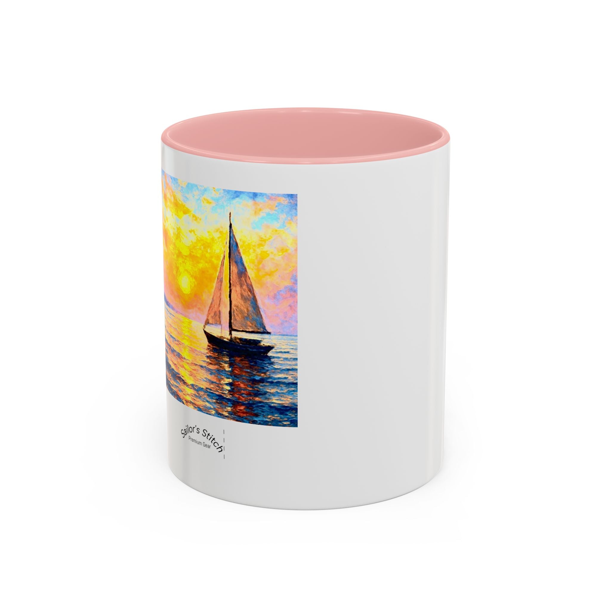 Sailing Sunset Coffee Mug, Nautical Tea Cup, Ocean Lover Gift, Boat Captain Kitchen Decor, Sailboat Ceramic Mug, Nautical Gift, Galley accessories