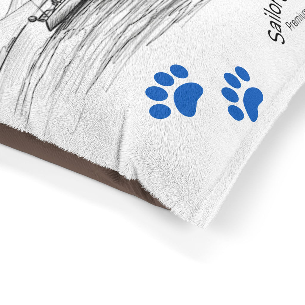 Sailing Pet Bed Nautical Dog Cat Pillow, Customisable option, Pet Furniture for Home, Marine Lovers, Gift for Animal Lovers, Pet Accessories