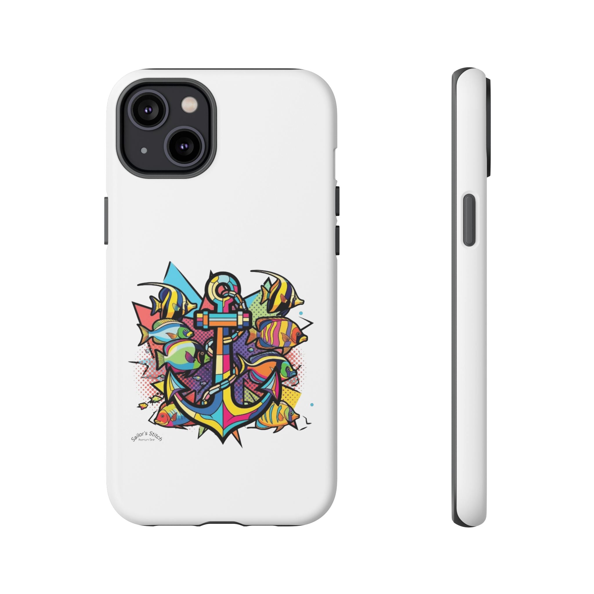 Pop Art Anchor Sailors Stitch Tough Phone Case - customisable crew name