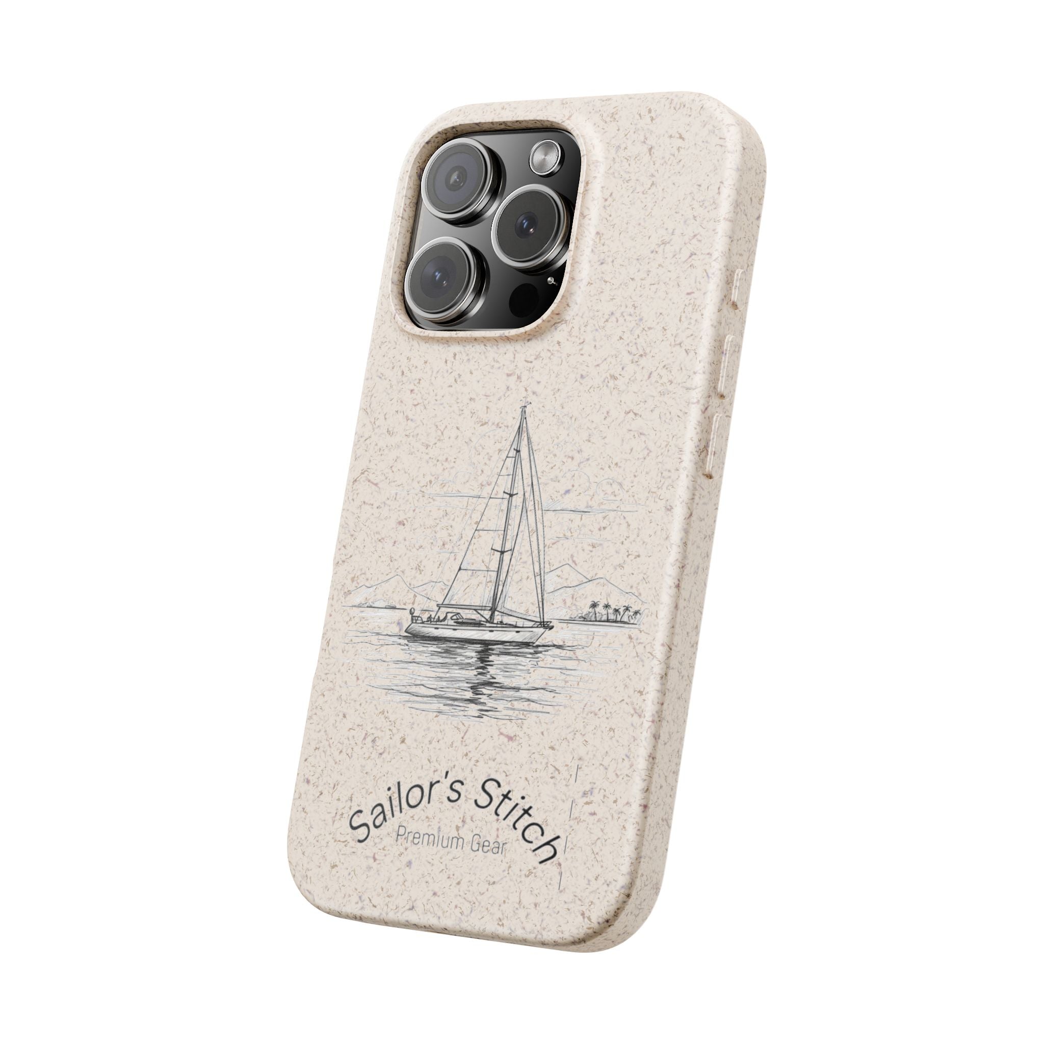 Eco-Friendly Sailboat Phone Case | Biodegradable Case, Ocean Lover Gift, Sustainable Accessories, Nature-Inspired Phone Cover
