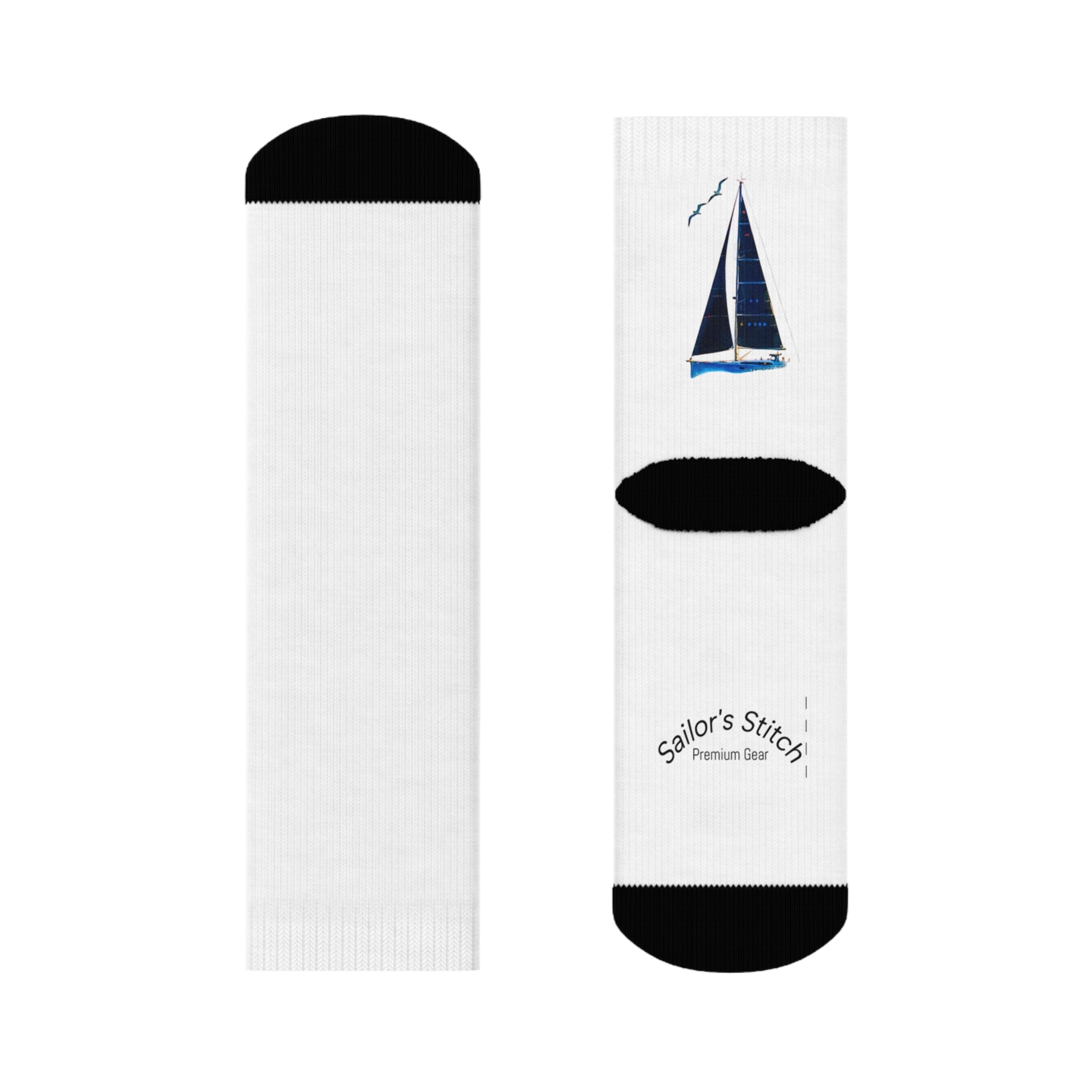 Cushioned Sailing Socks - choice of lengths crew, 3/4 or ankle socks, Nautical Gift, Cozy Footwear, Casual Wear, Sailing Lover Accessories, Unique Socks