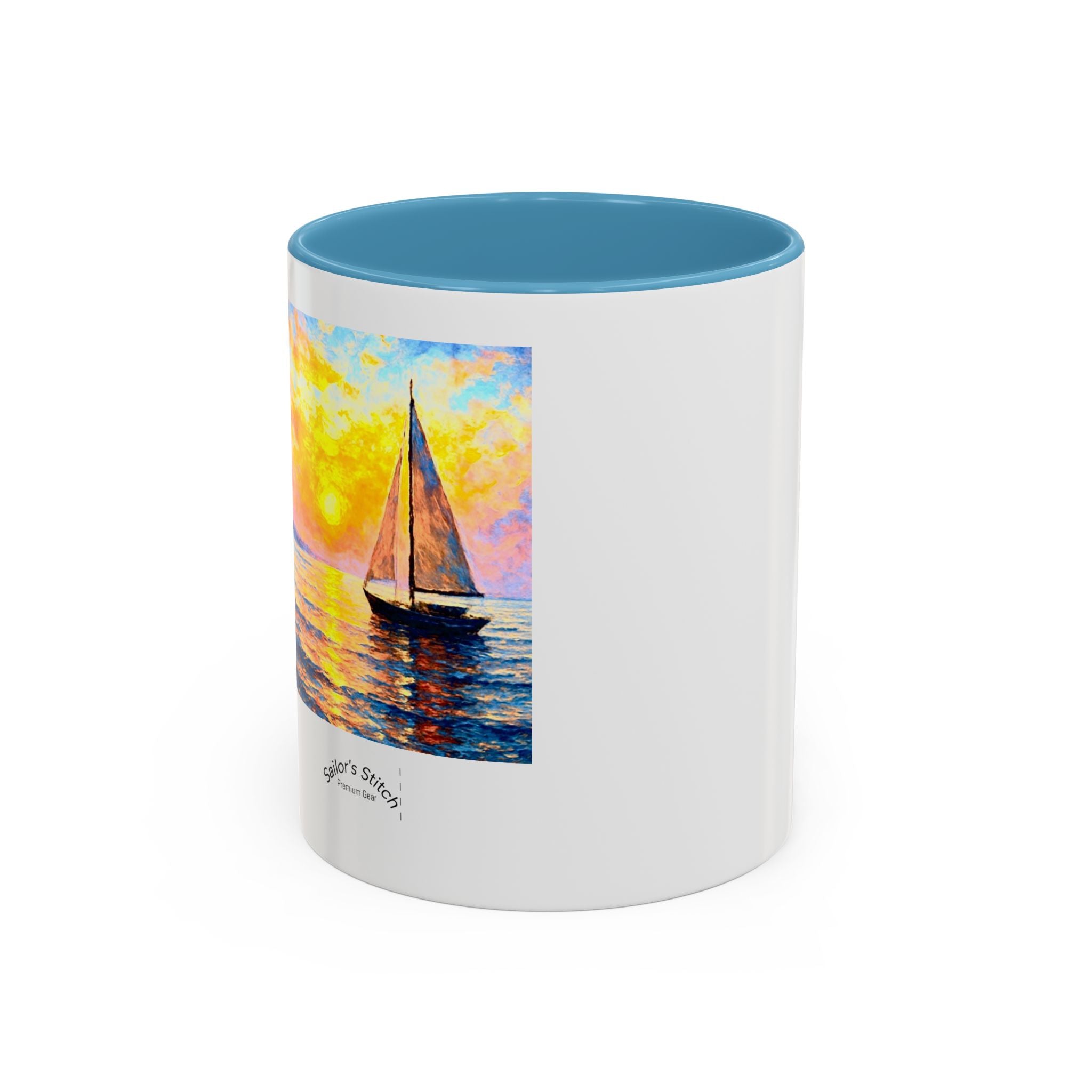 Sailing Sunset Coffee Mug, Nautical Tea Cup, Ocean Lover Gift, Boat Captain Kitchen Decor, Sailboat Ceramic Mug, Nautical Gift, Galley accessories