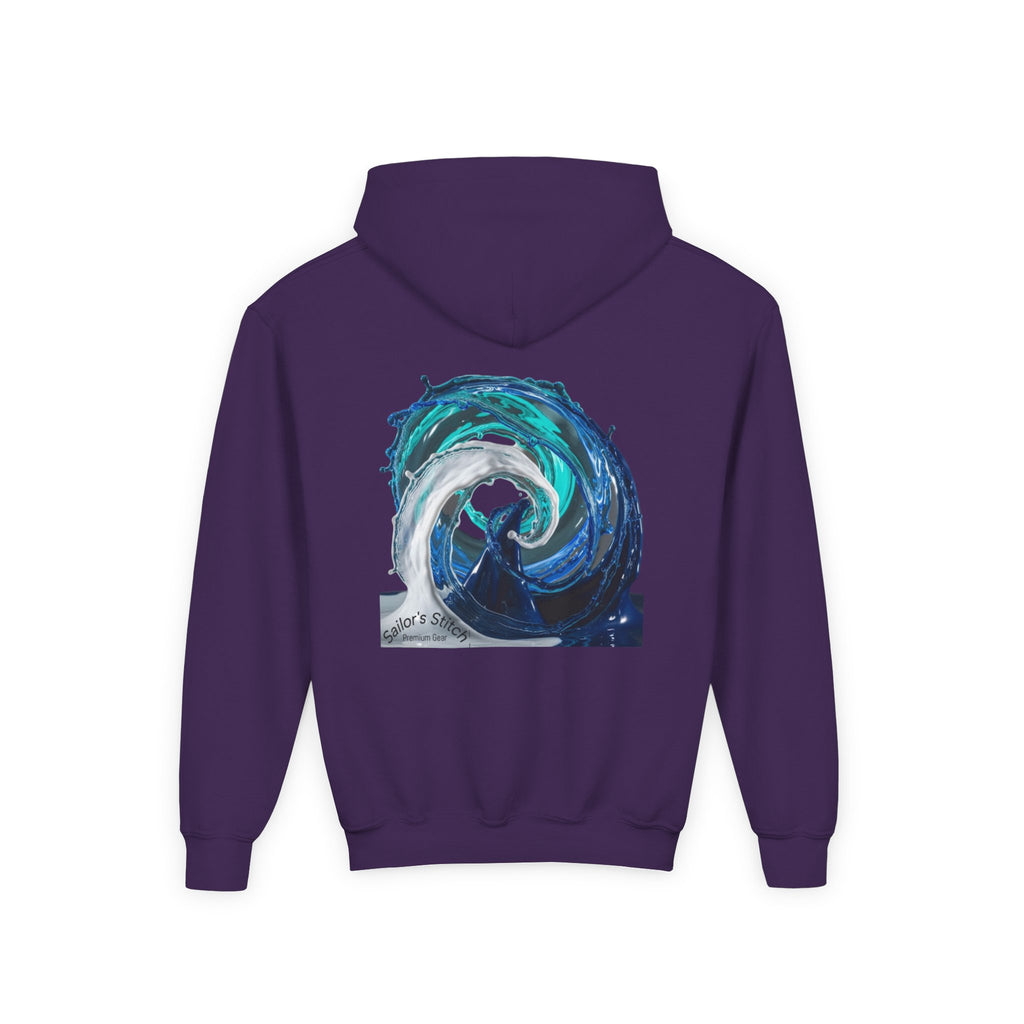 Yacht Wave Heavy Blend Hoodie - Nautical Sweatshirt for Ocean Lovers, Custom name option, Sailors, Sea Enthusiasts - Boat apparel, Jumper, Maritime Pullover,