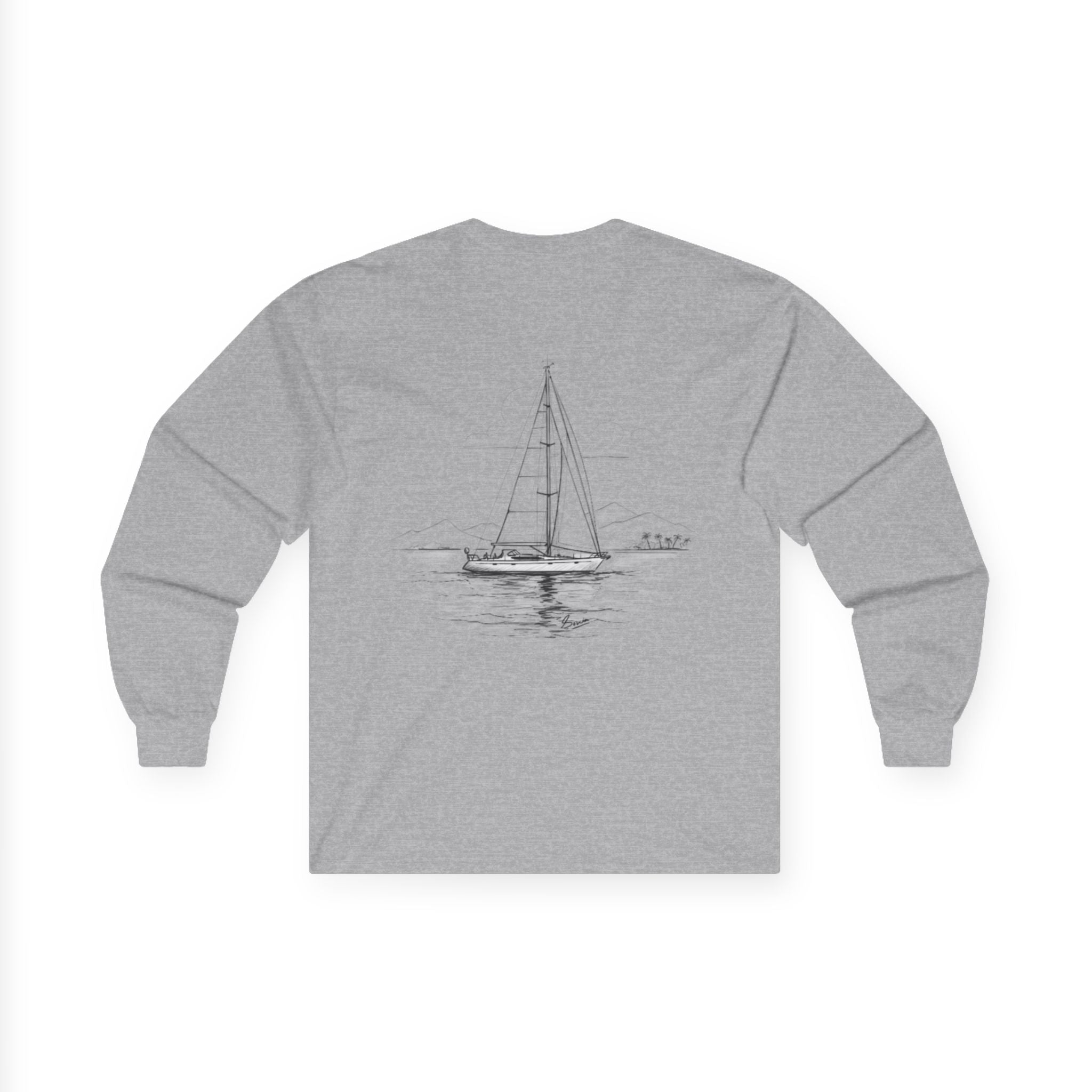 Vintage Feel Eco Sailing Sweatshirt, Yacht Design Vintage Feel Unisex Tee, Boat wear,  Sailing apparel,  Name customisation option, Ocean Lover Long Sleeve Shirt, Boat Captain Clothing, Sailboat Jumper, Maritime Top
