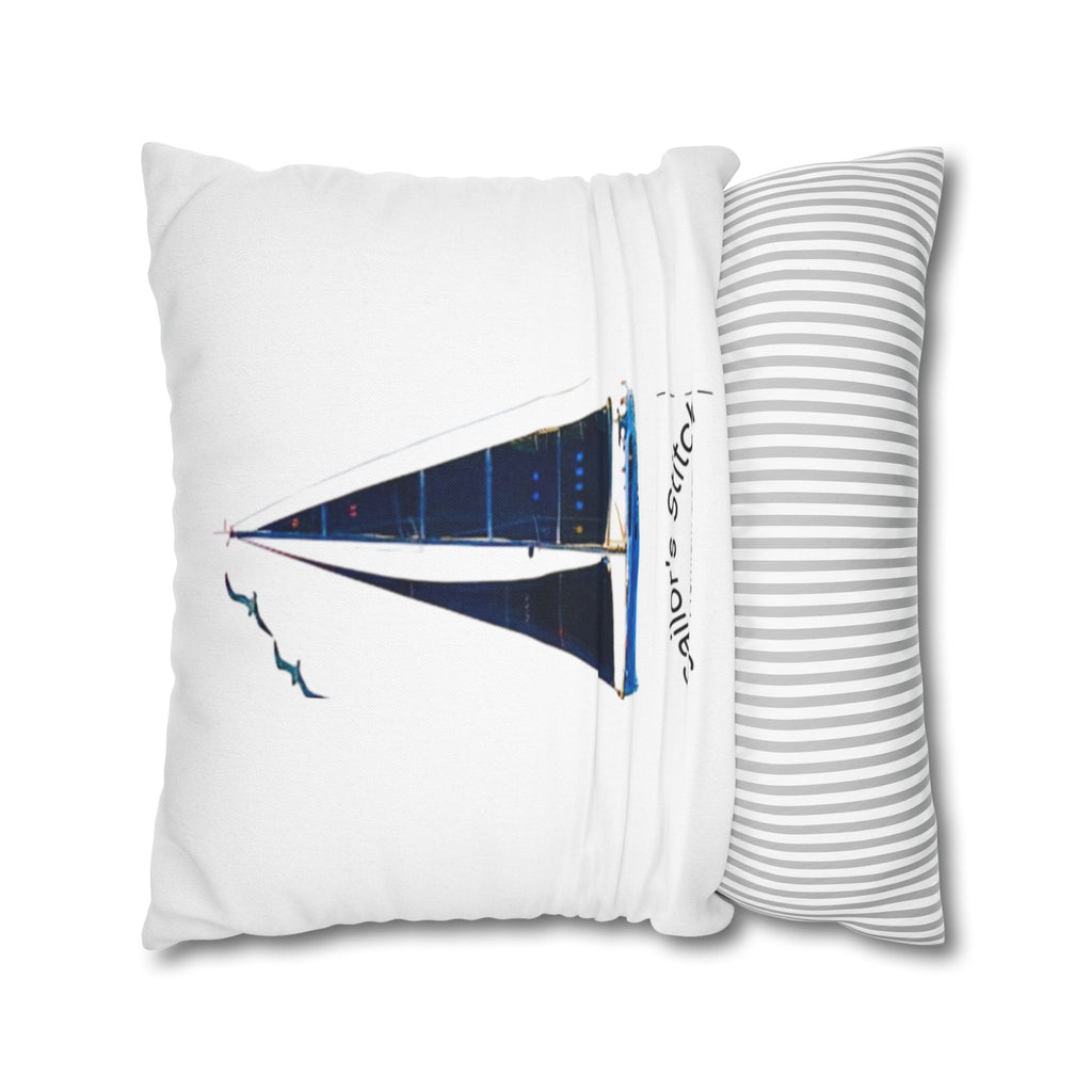 Sailors Stitch Cushion Cover Pillowcase - Coastal Home Decor, Beach House Accessories, Sailor Gift, Custom Name, Ocean-Inspired Cushion accessories