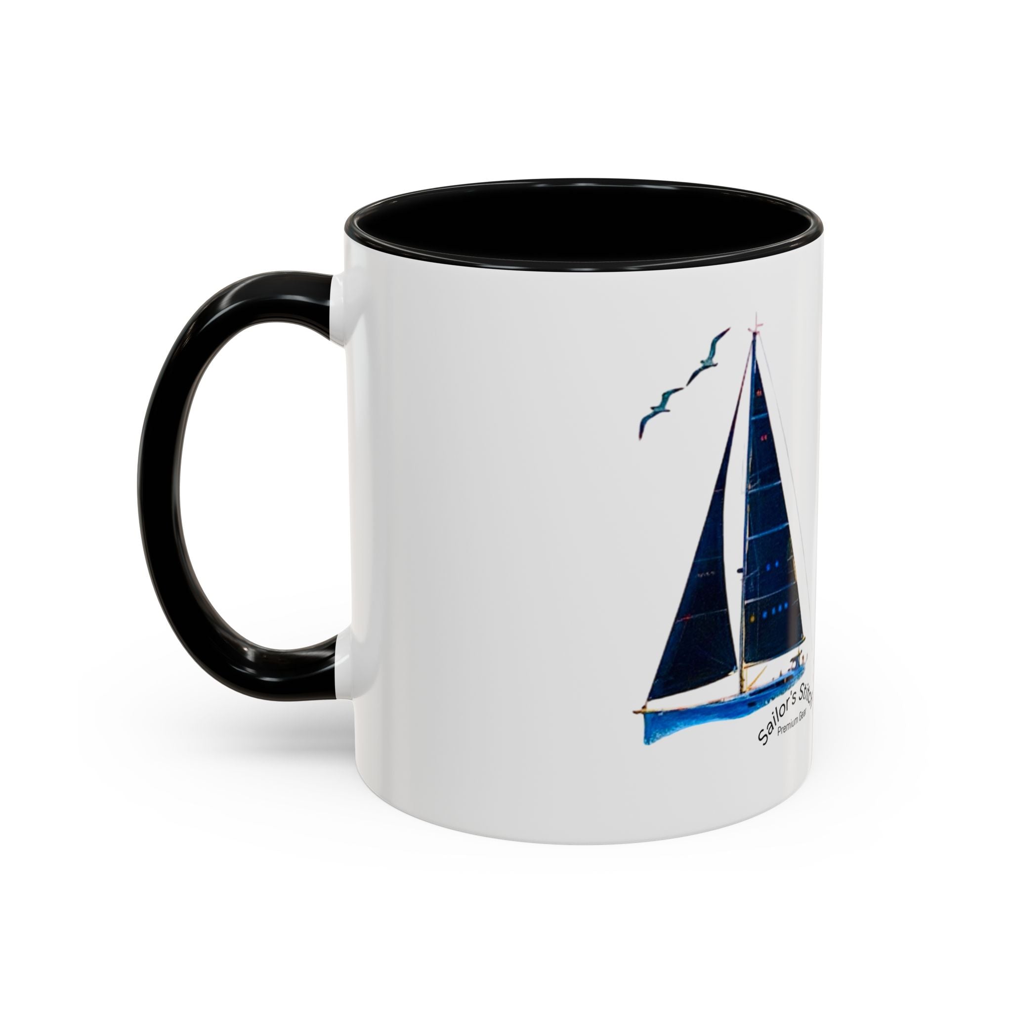 Sailing Yacht Mug, Nautical Coffee Cup, Ocean Lover Gift, Sailboat Tea Mug, Maritime Kitchen Decor, Sailor Mugs, Beach Theme Cup, Galley accessories