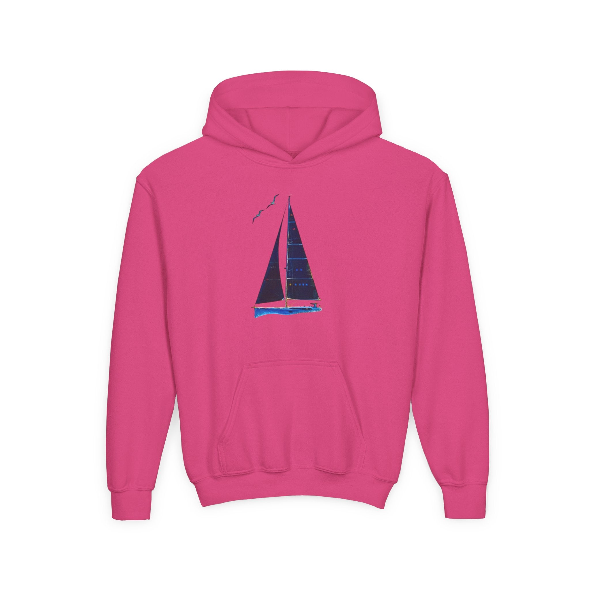Yacht Wave Heavy Blend Hoodie - Nautical Sweatshirt for Ocean Lovers, Custom name option, Sailors, Sea Enthusiasts - Boat apparel, Jumper, Maritime Pullover,
