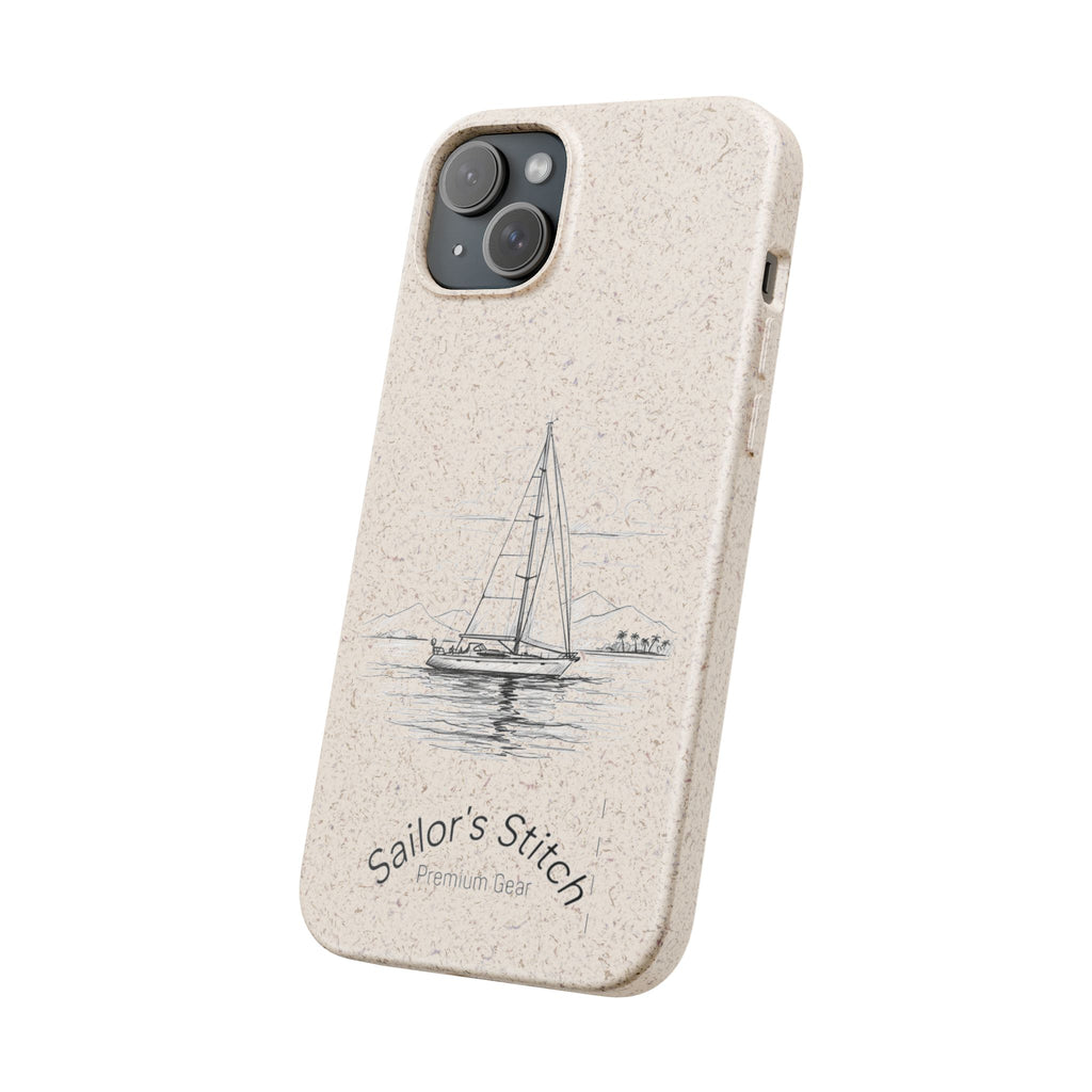 Eco-Friendly Sailboat Phone Case | Biodegradable Case, Ocean Lover Gift, Sustainable Accessories, Nature-Inspired Phone Cover