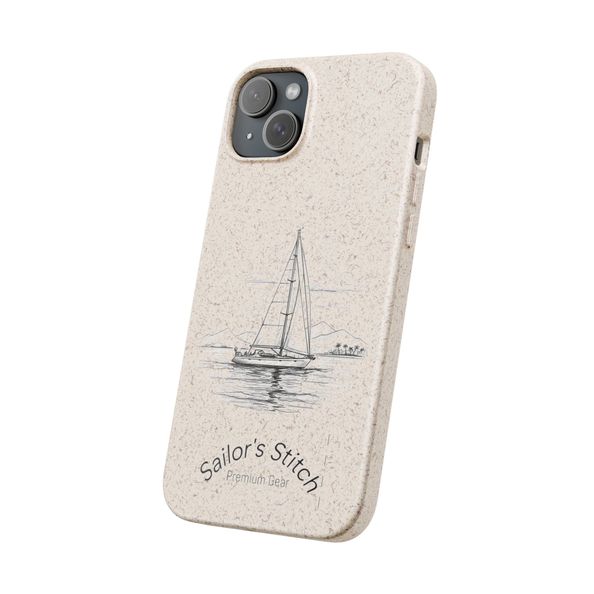Eco-Friendly Sailboat Phone Case | Biodegradable Case, Ocean Lover Gift, Sustainable Accessories, Nature-Inspired Phone Cover