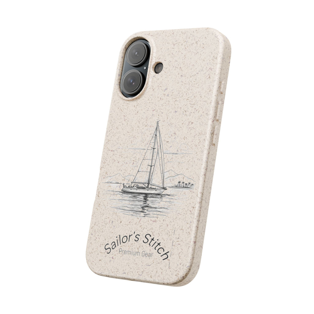 Eco-Friendly Sailboat Phone Case | Biodegradable Case, Ocean Lover Gift, Sustainable Accessories, Nature-Inspired Phone Cover