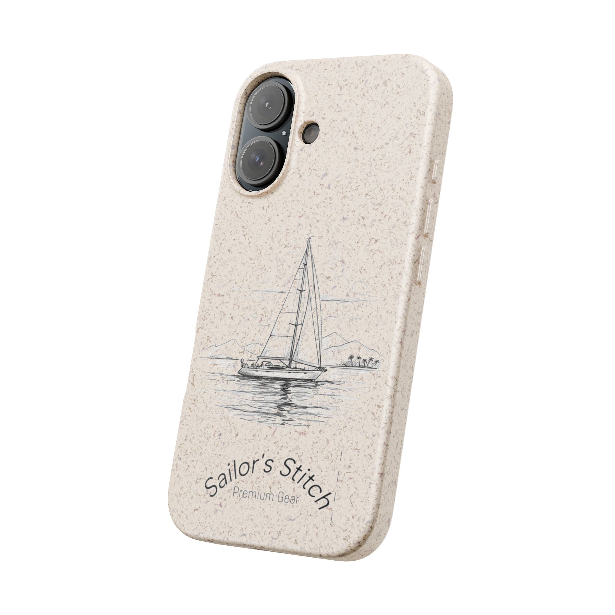 Eco-Friendly Sailboat Phone Case | Biodegradable Case, Ocean Lover Gift, Sustainable Accessories, Nature-Inspired Phone Cover