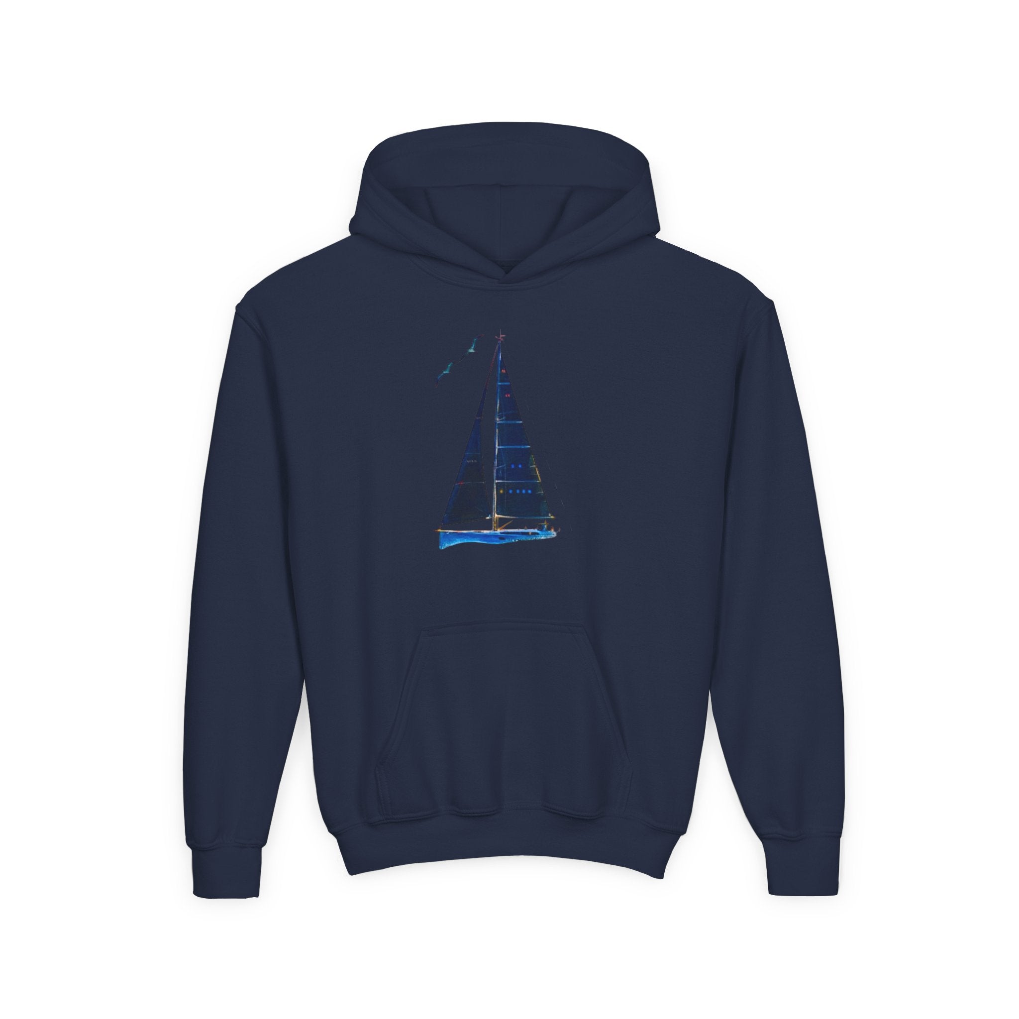 Yacht Wave Heavy Blend Hoodie - Nautical Sweatshirt for Ocean Lovers, Custom name option, Sailors, Sea Enthusiasts - Boat apparel, Jumper, Maritime Pullover,
