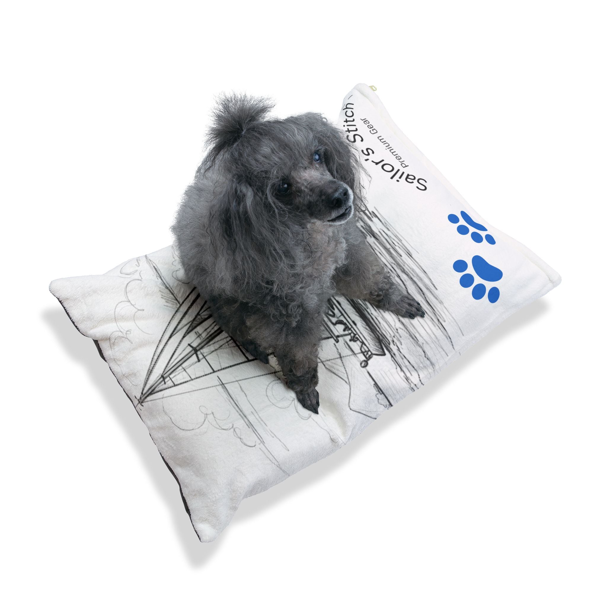 Sailing Pet Bed Nautical Dog Cat Pillow, Customisable option, Pet Furniture for Home, Marine Lovers, Gift for Animal Lovers, Pet Accessories