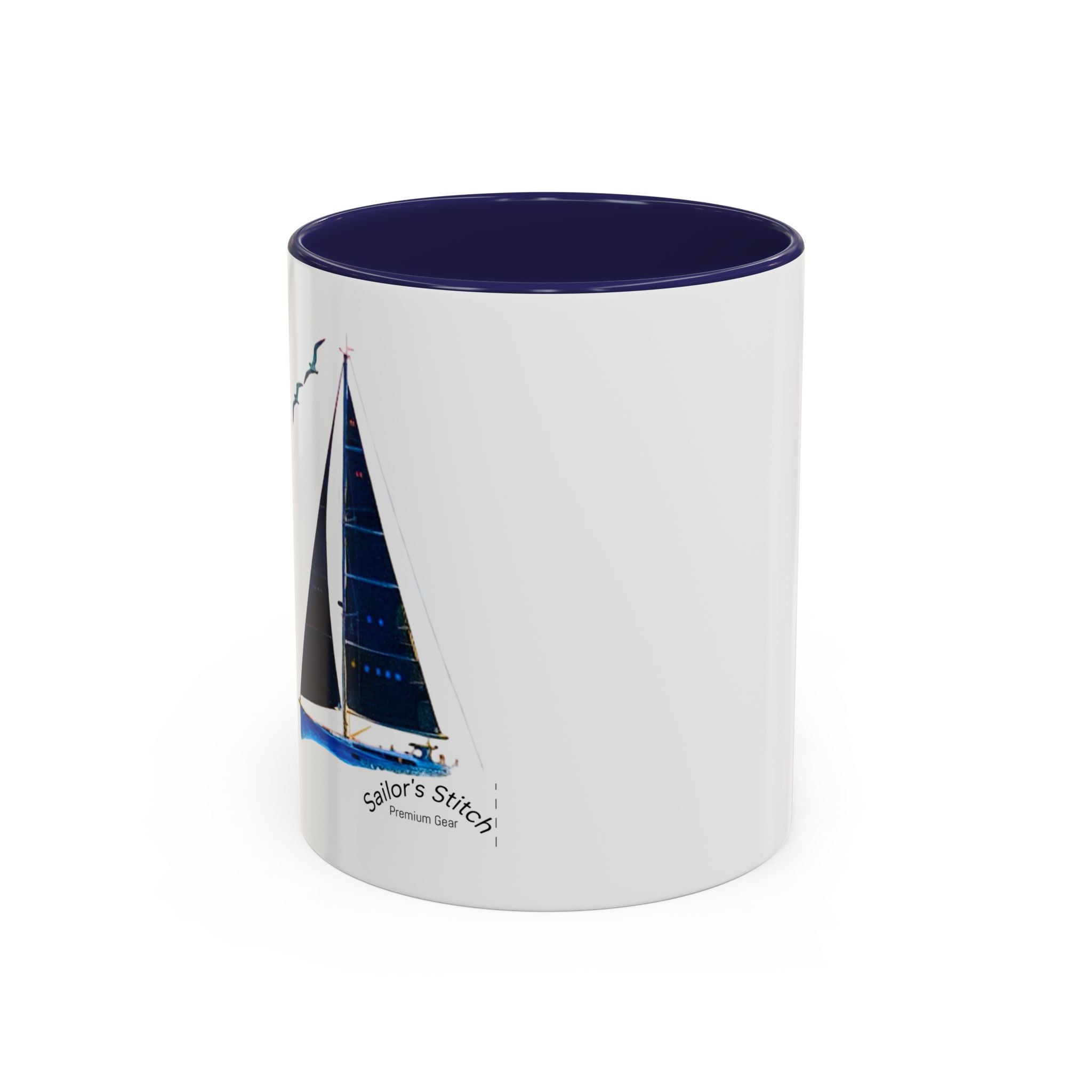 Sailing Yacht Mug, Nautical Coffee Cup, Ocean Lover Gift, Sailboat Tea Mug, Maritime Kitchen Decor, Sailor Mugs, Beach Theme Cup, Galley accessories
