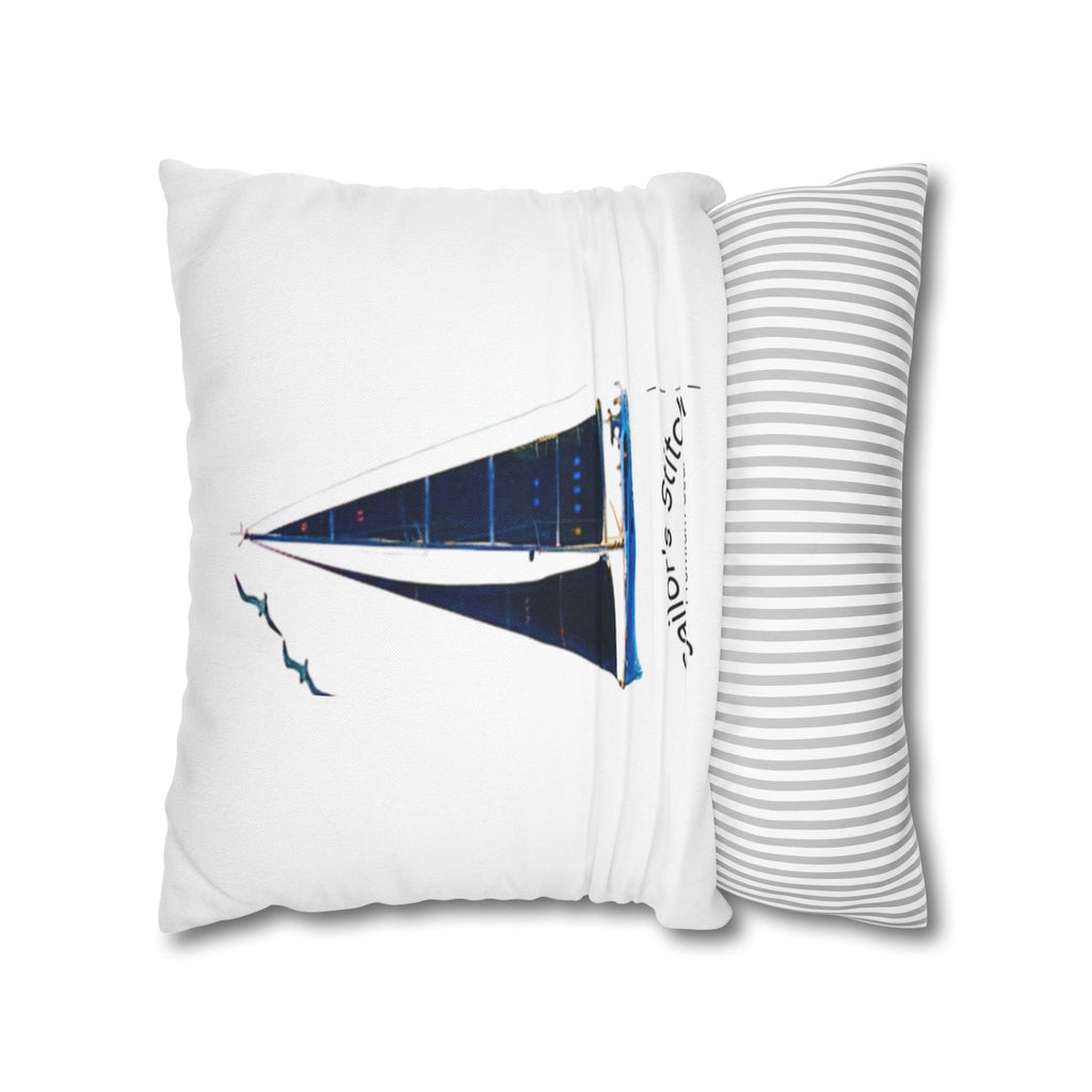 Sailors Stitch Cushion Cover Pillowcase - Coastal Home Decor, Beach House Accessories, Sailor Gift, Custom Name, Ocean-Inspired Cushion accessories