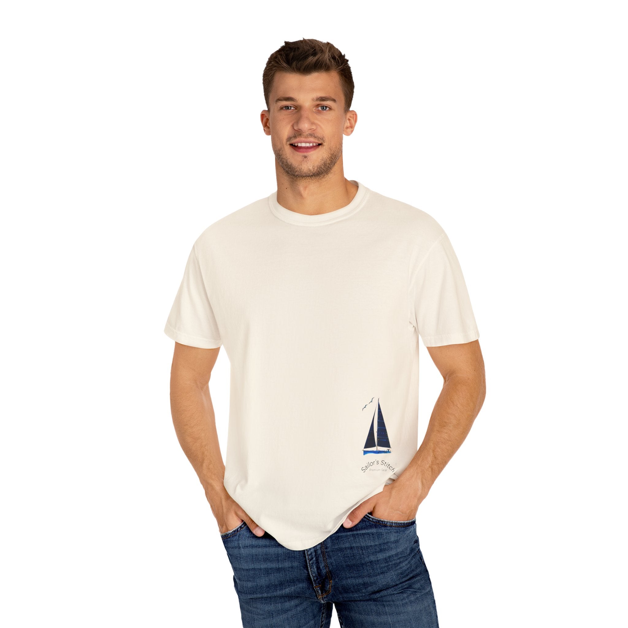 Sailor’s Stitch T-Shirt with Yacht Design, Casual Tee for Everyday Wear, Gift for Nature Lovers, Summer Vibes, Beachwear