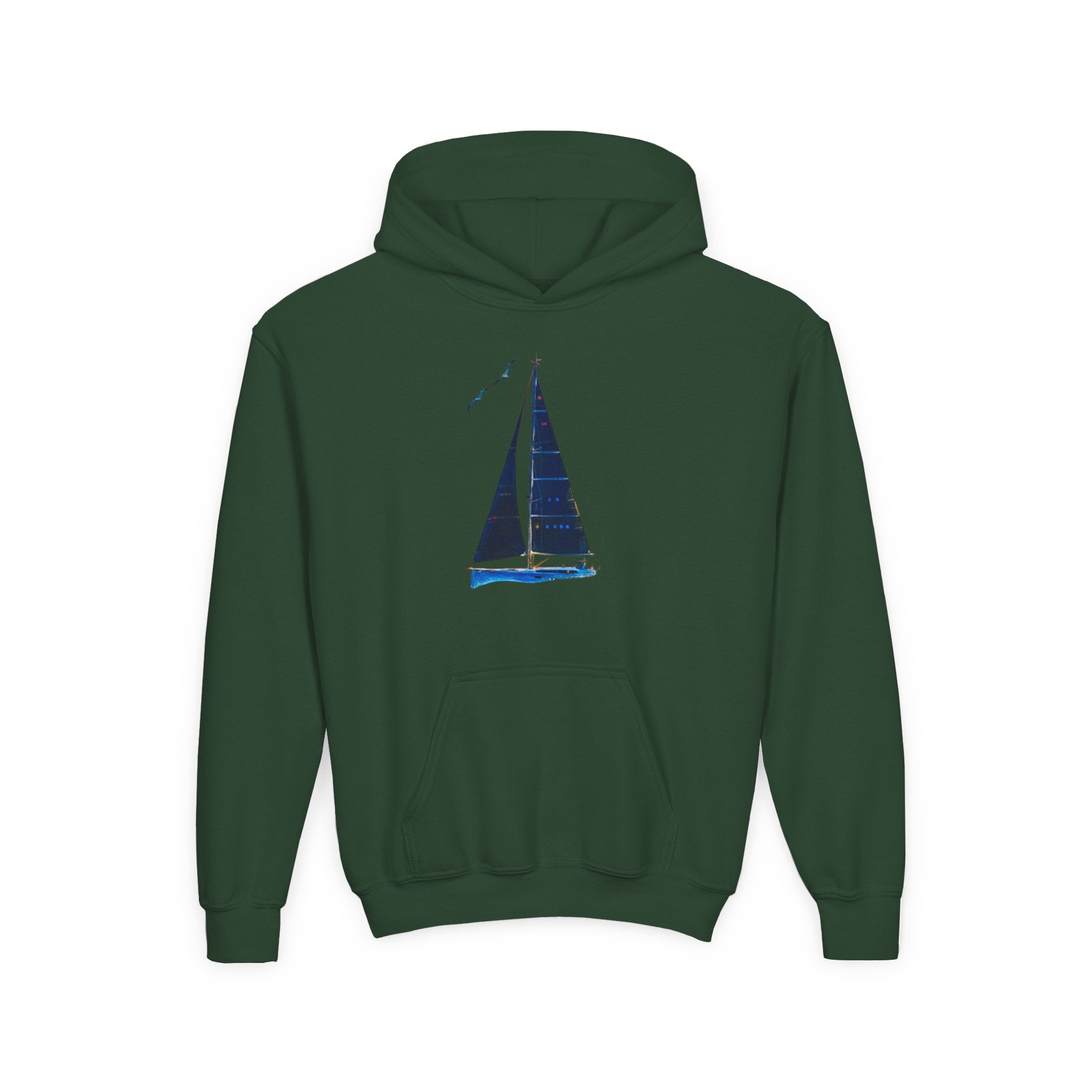 Yacht Wave Heavy Blend Hoodie - Nautical Sweatshirt for Ocean Lovers, Custom name option, Sailors, Sea Enthusiasts - Boat apparel, Jumper, Maritime Pullover,