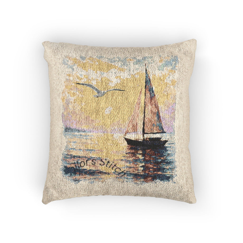Woven Pillow Yacht Cushion, Boat cushion, Saloon Cushion, Living room cushion, decorative pillow with custom name option. Saloon & Cabin accessories
