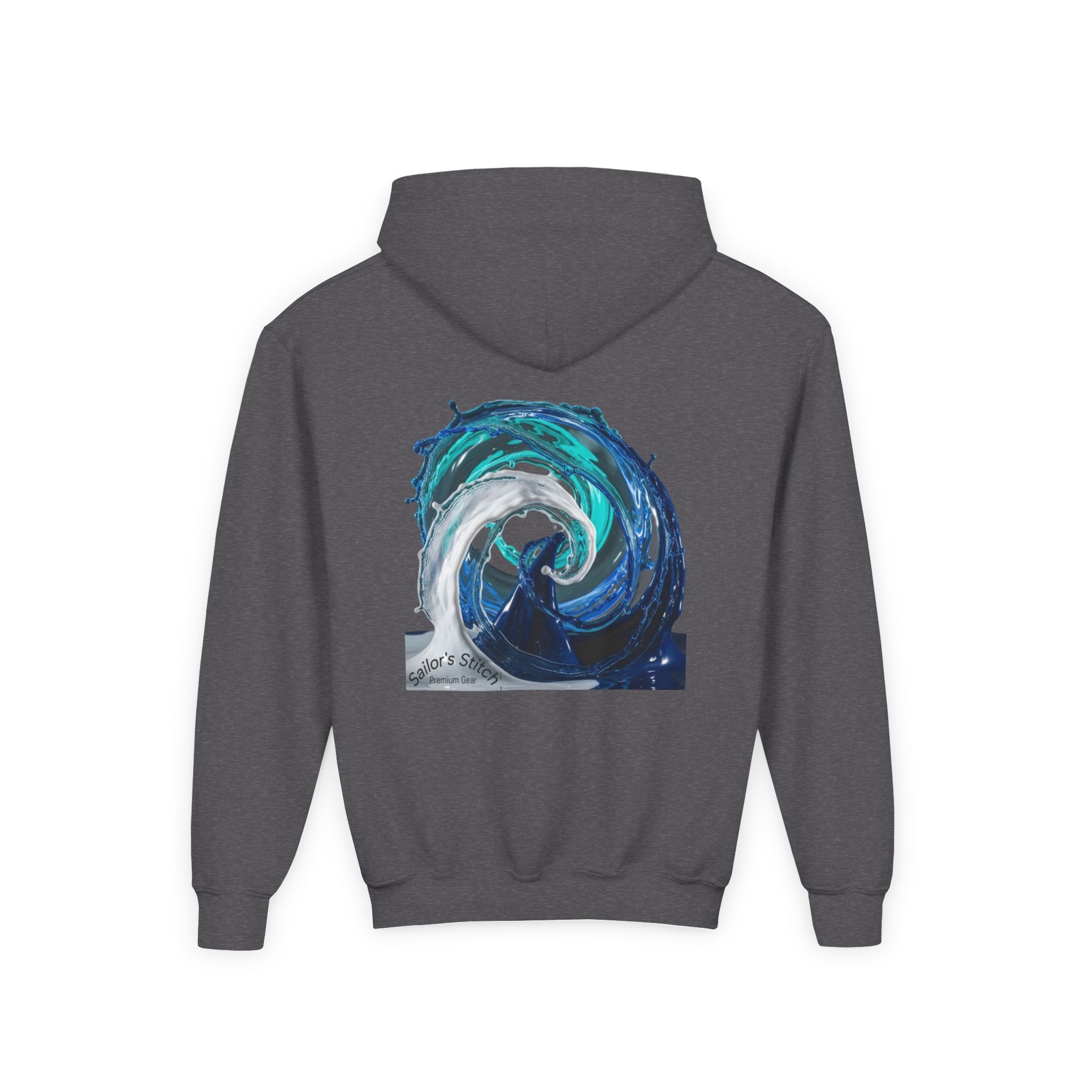 Yacht Wave Heavy Blend Hoodie - Nautical Sweatshirt for Ocean Lovers, Custom name option, Sailors, Sea Enthusiasts - Boat apparel, Jumper, Maritime Pullover,