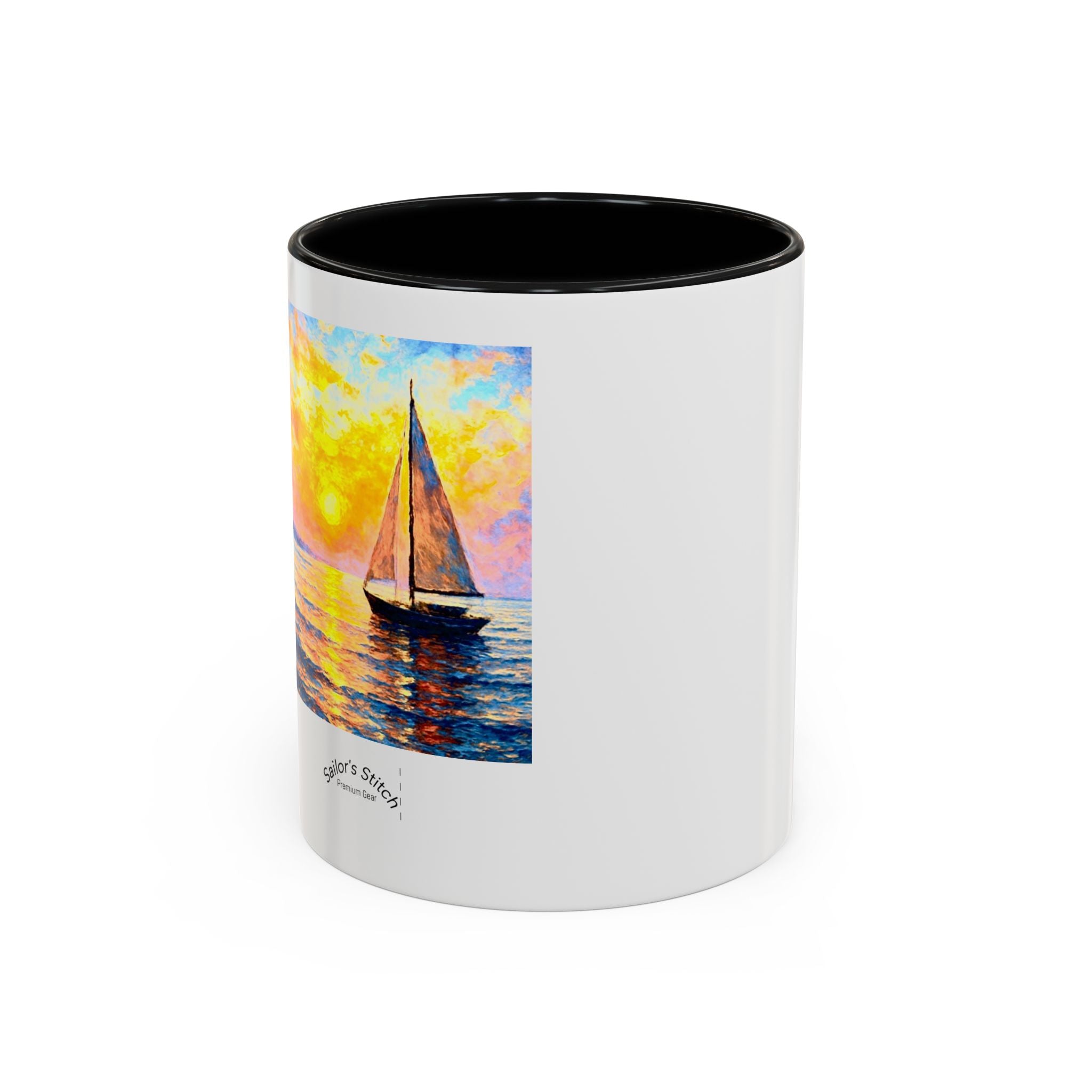 Sailing Sunset Coffee Mug, Nautical Tea Cup, Ocean Lover Gift, Boat Captain Kitchen Decor, Sailboat Ceramic Mug, Nautical Gift, Galley accessories